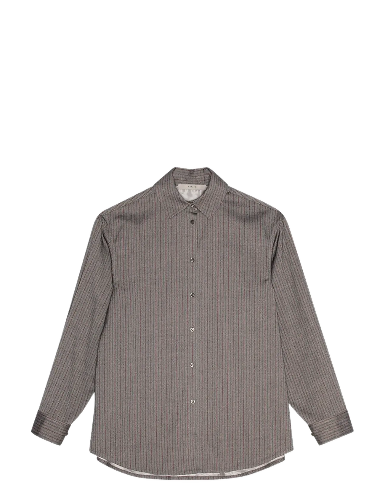 REMAIN Birger Christensen HERRINGBONE OVERSHIRT - Särgid - BRUSHED NICKEL COMB. / grey