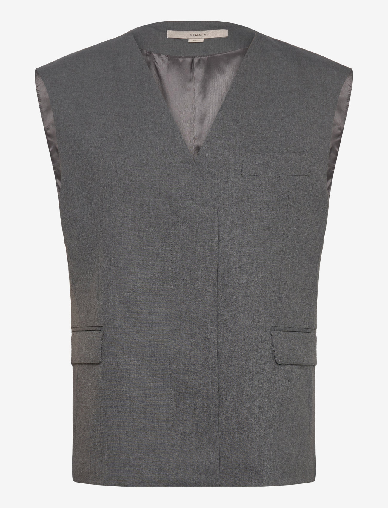 REMAIN Birger Christensen - Boxy Waistcoat - mode trends - phantom - 0