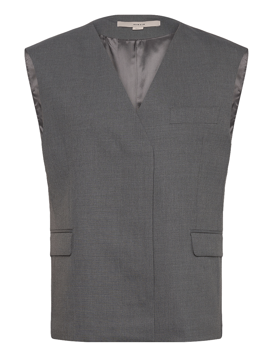 REMAIN Birger Christensen - Boxy Waistcoat - modetrends - phantom - 0