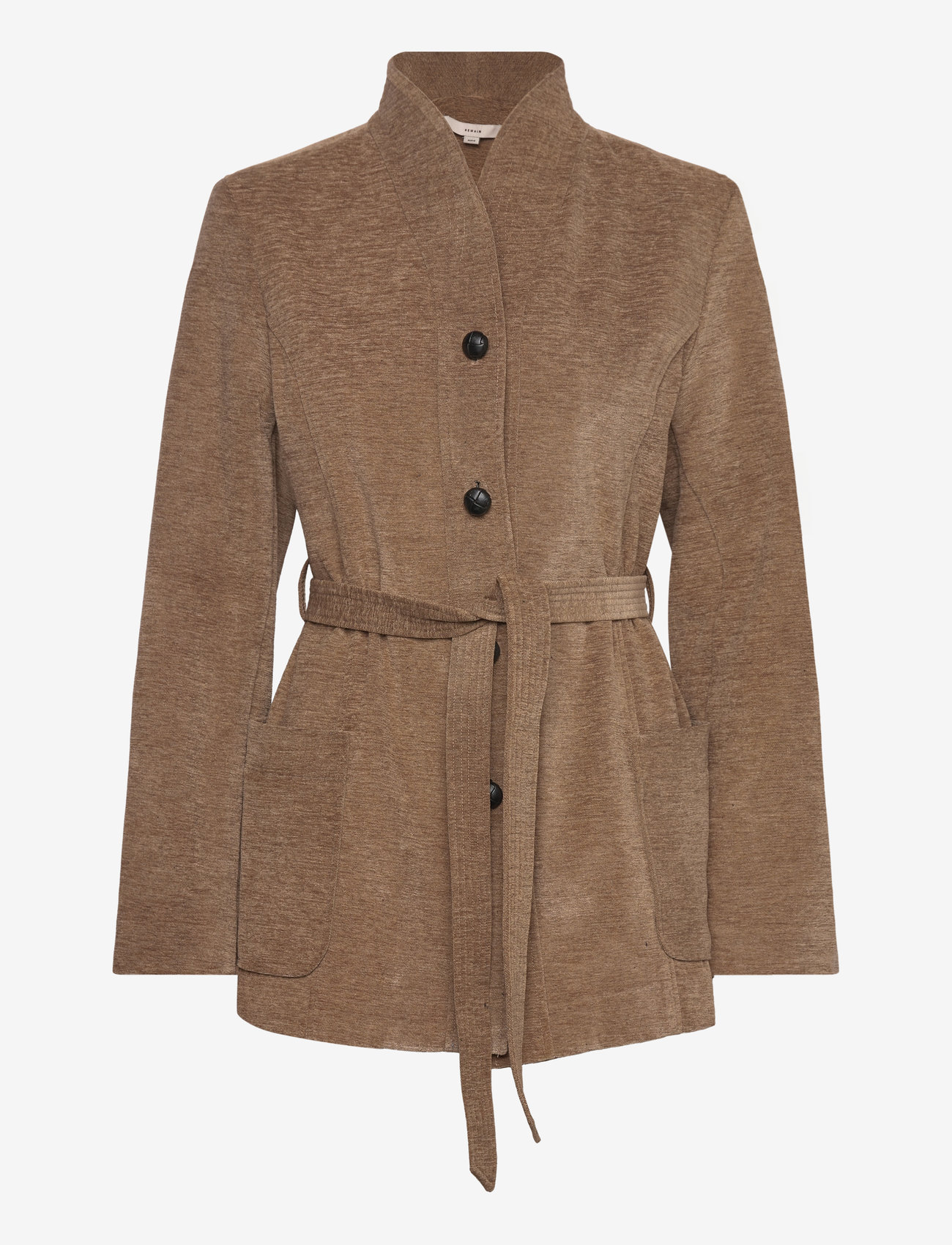 REMAIN Birger Christensen - FITTED JACKET WITH BELT - kavajer med skärp - sepia tint - 0