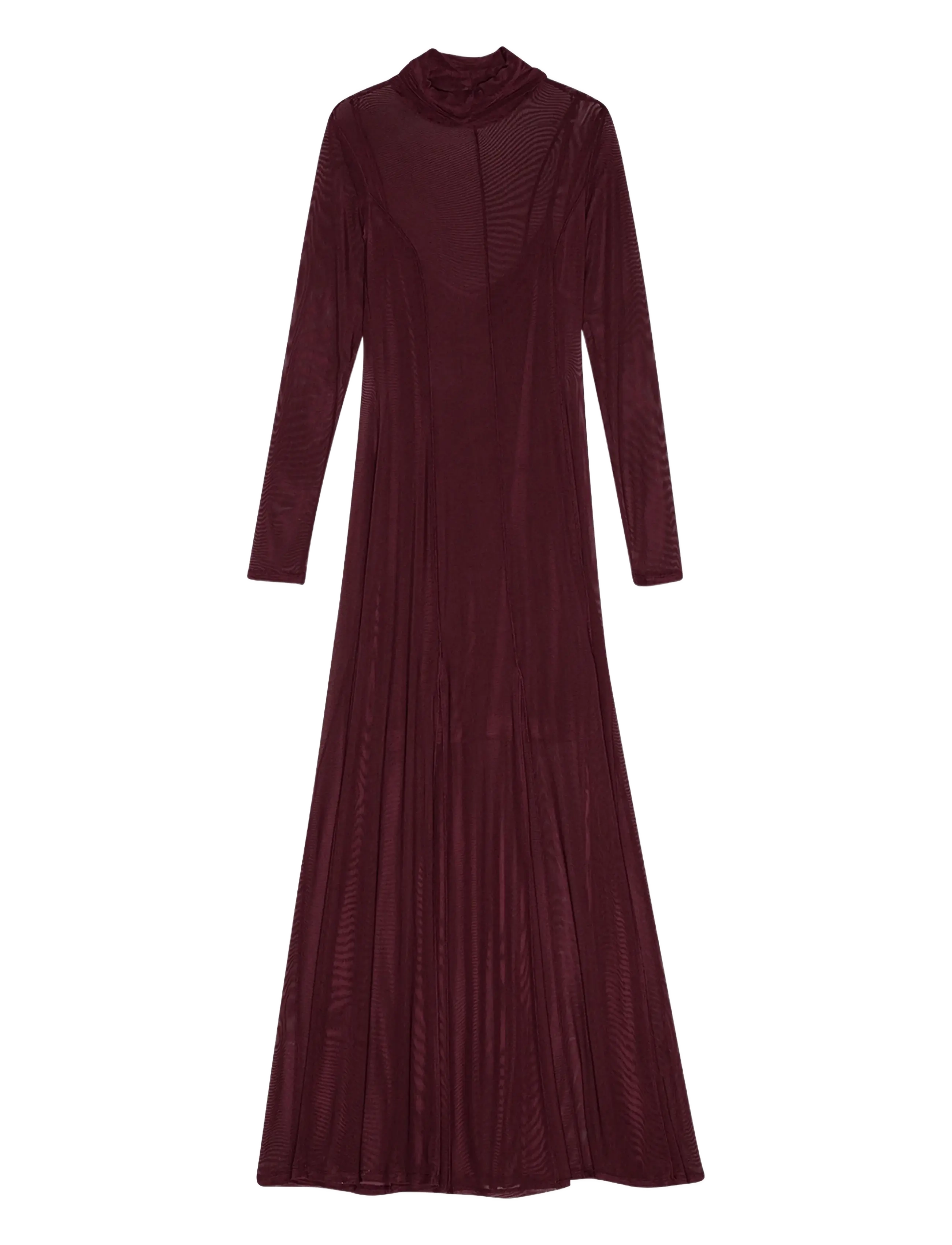 REMAIN Birger Christensen MAXI MESH DRESS - Fodralklänningar - WINETASTING / burgundy