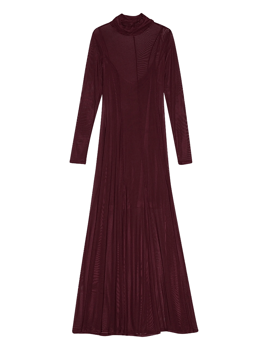 REMAIN Birger Christensen - MAXI MESH DRESS - evening dresses - winetasting - 0