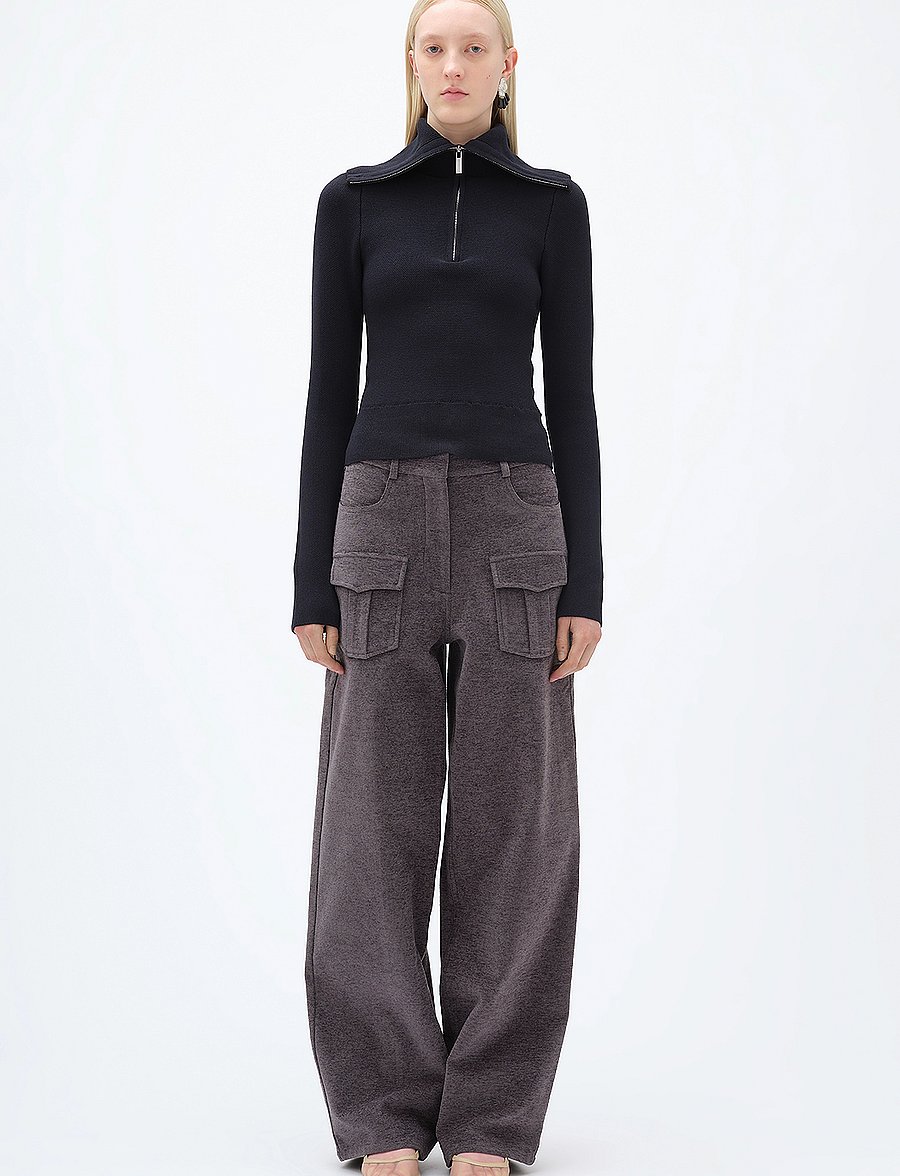 REMAIN Birger Christensen - TAPERED TWILL PANTS - periscope - 0