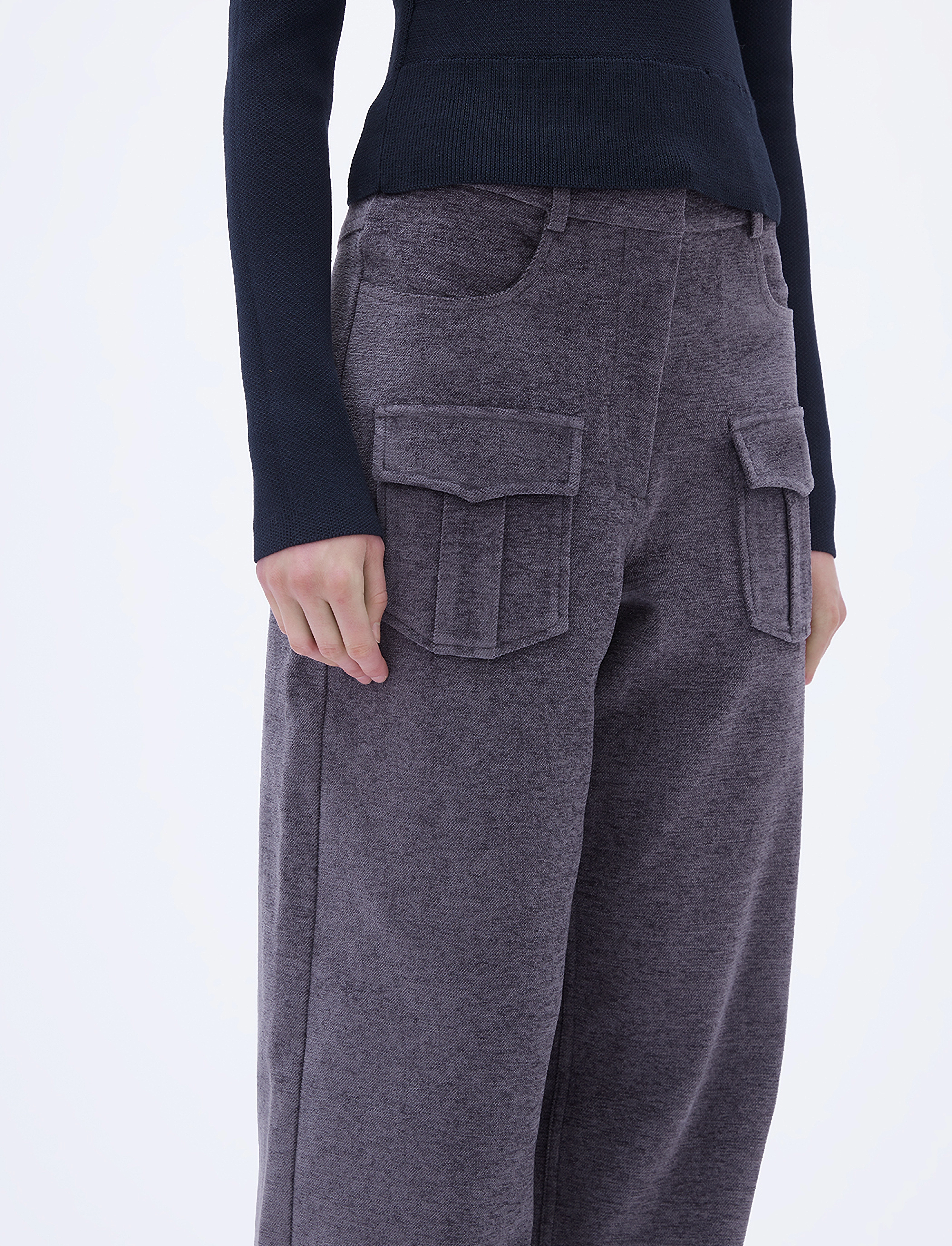 REMAIN Birger Christensen - TAPERED TWILL PANTS - periscope - 4