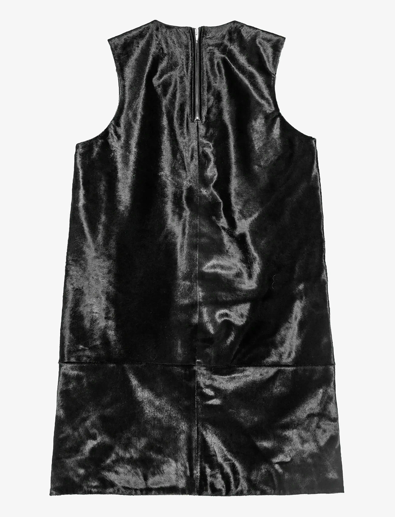 REMAIN Birger Christensen - MIDI LEATHER DRESS - partykleider - 1000 black comb. - 1
