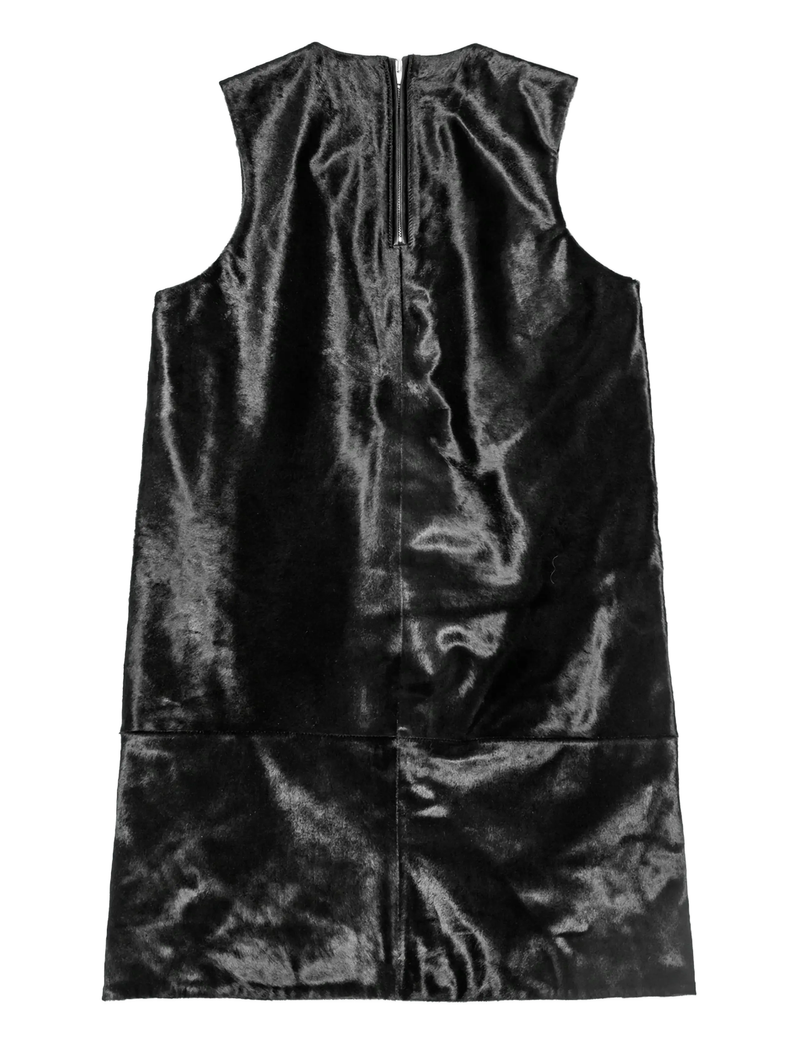 REMAIN Birger Christensen - MIDI LEATHER DRESS - festkjoler - 1000 black comb. - 1