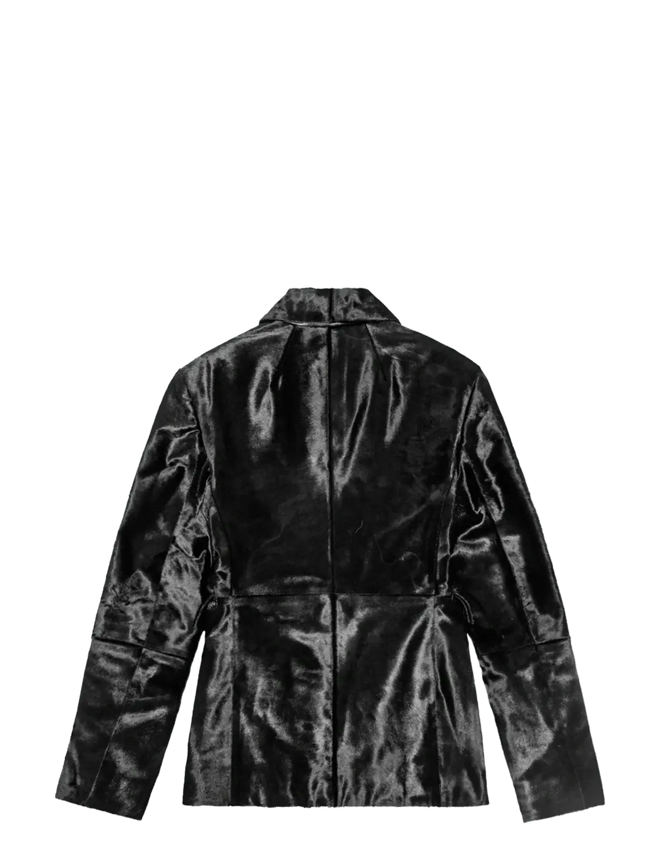 REMAIN Birger Christensen - SLIM LEATHER BLAZER - spring jackets - 1000 black comb. - 2