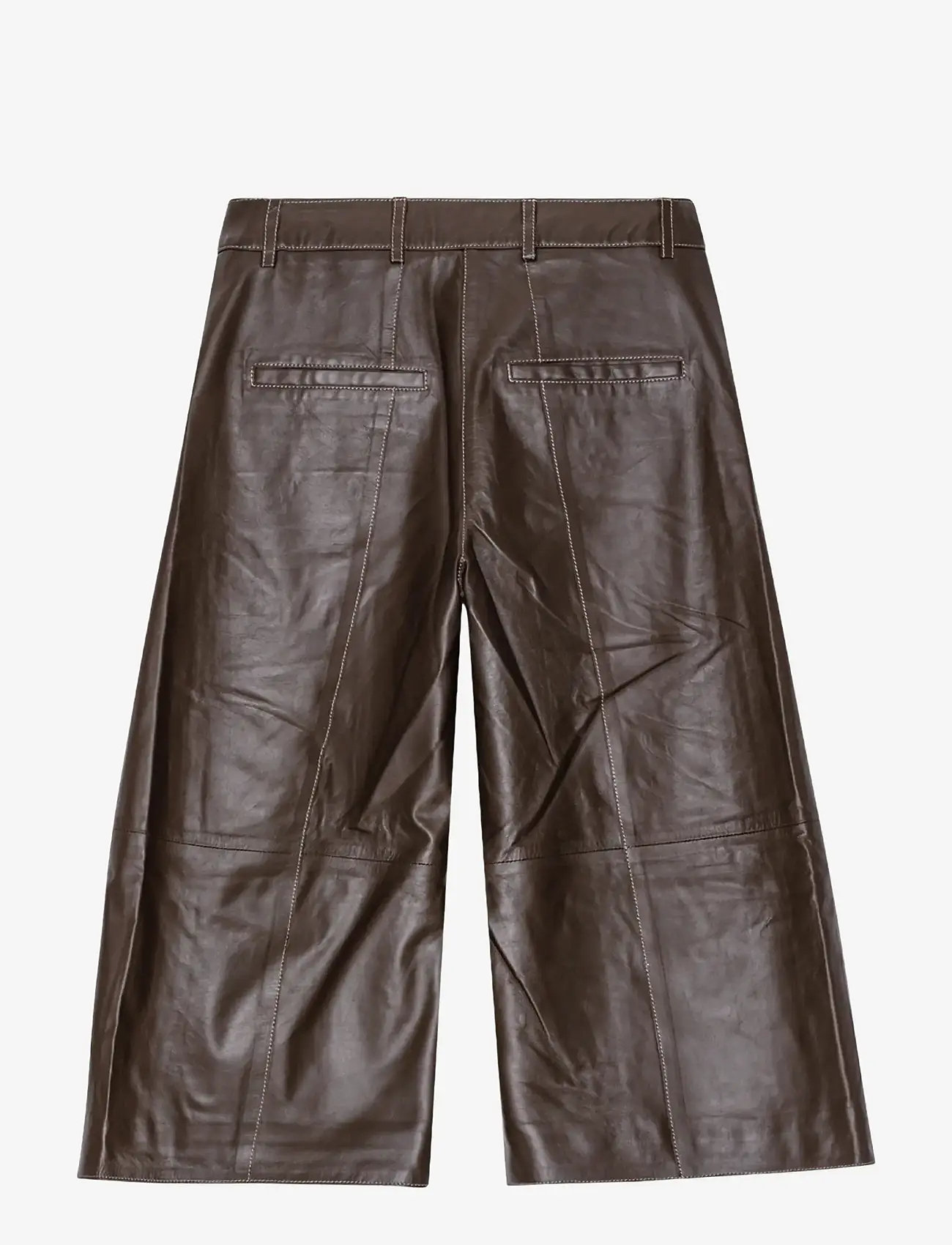 REMAIN Birger Christensen - SHORT WIDE LEATHER PANTS - culottes - delicioso - 2