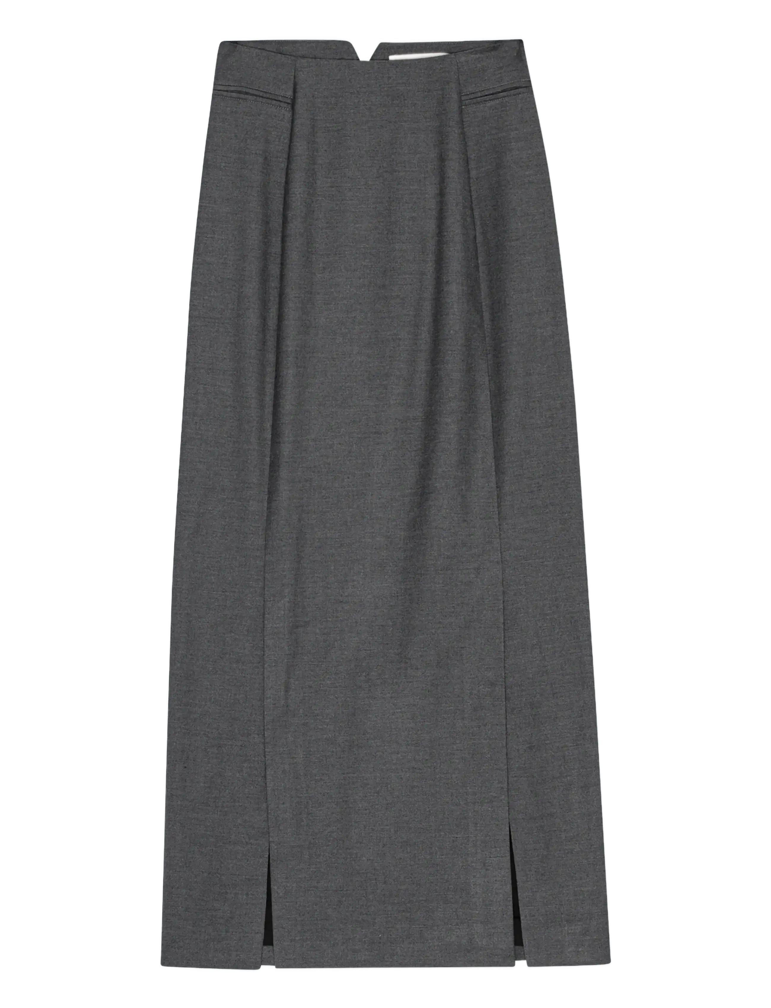 REMAIN Birger Christensen MIDI PENCIL SKIRT - Nederdele - TORNADO / grey
