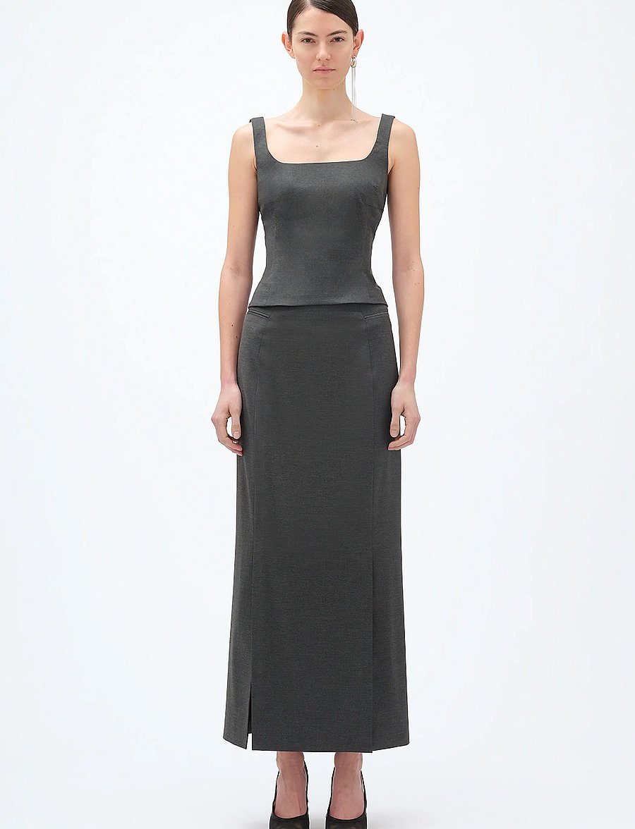 REMAIN Birger Christensen - MIDI PENCIL SKIRT - midi nederdele - tornado - 0