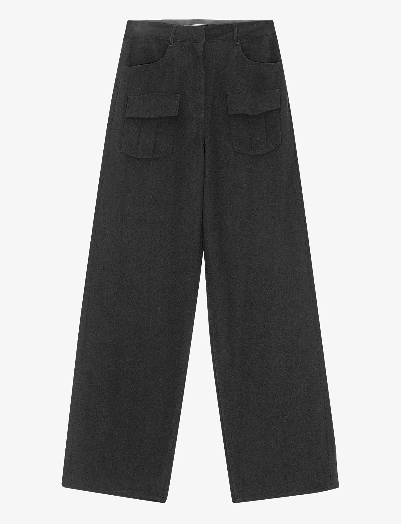 REMAIN Birger Christensen - TAPERED SUITING PANTS - habitbukser - black - 1