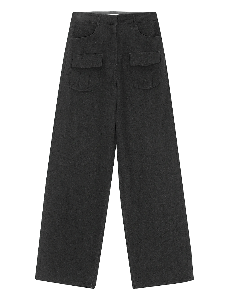 REMAIN Birger Christensen - TAPERED SUITING PANTS - habitbukser - black - 1