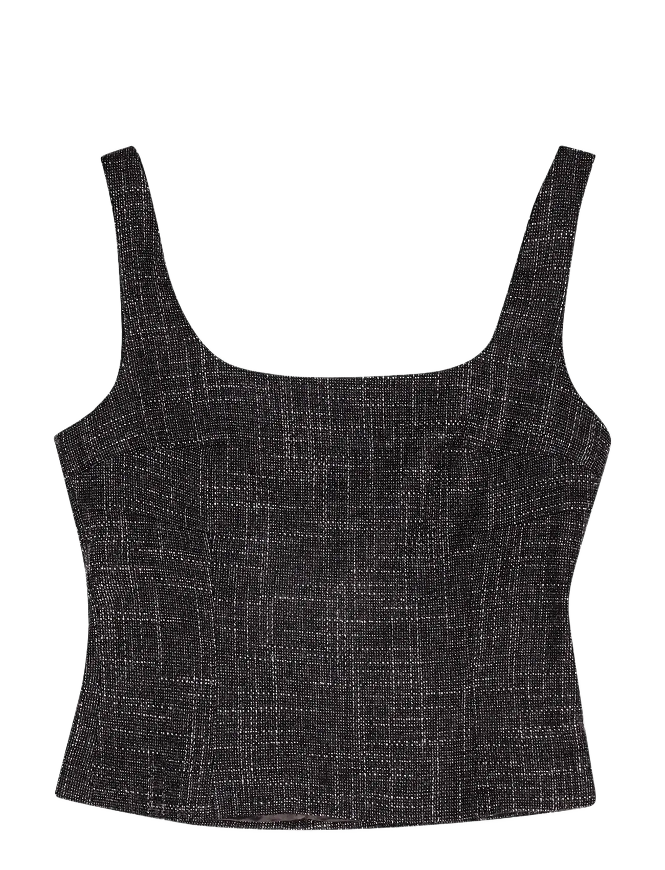 REMAIN Birger Christensen FITTED TOP - T-shirts & Toppar - 1000 BLACK COMB. / black