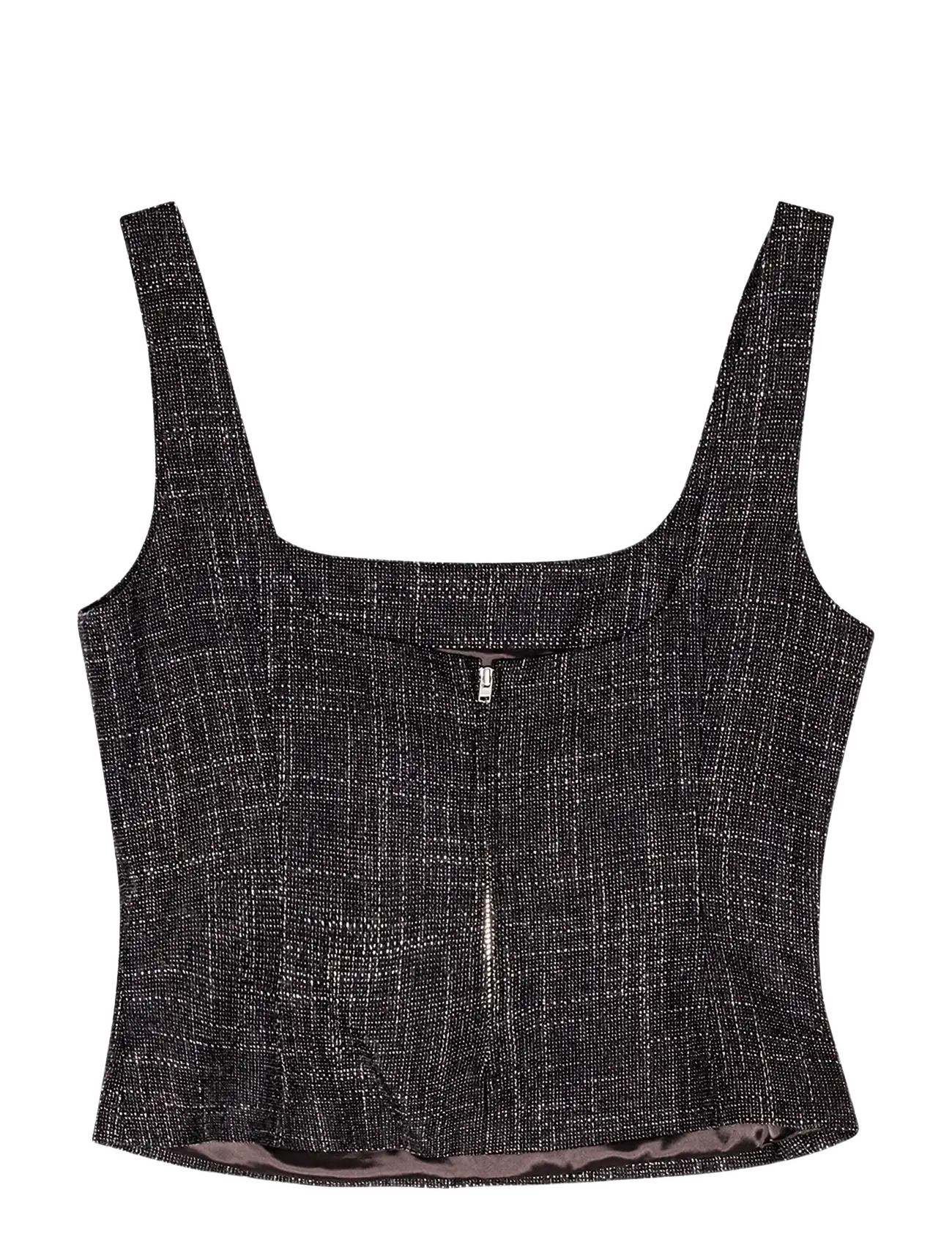 REMAIN Birger Christensen - FITTED TOP - peopluusid - 1000 black comb. - 1