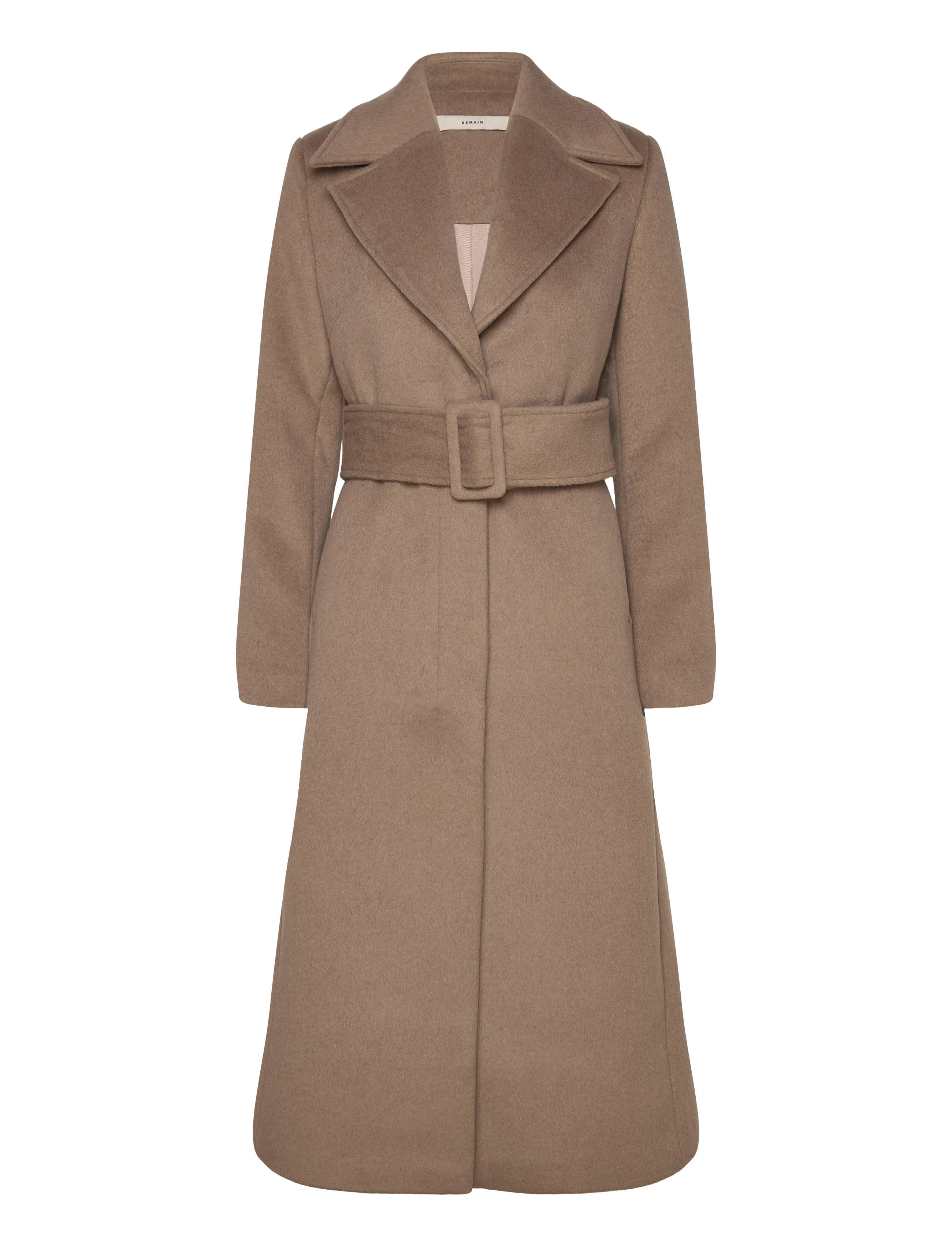 LONG FITTED COAT - SILVER MINK
