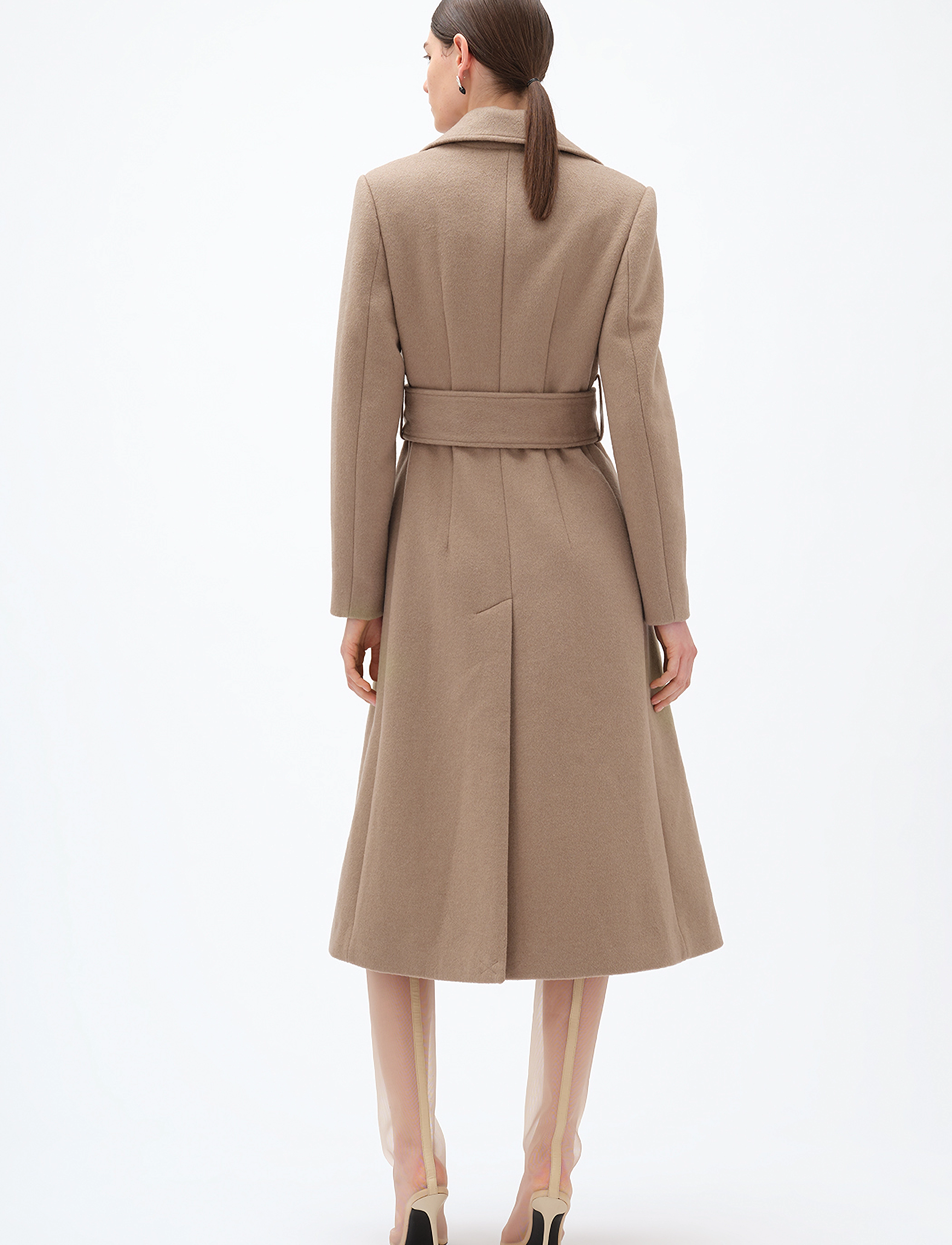 REMAIN Birger Christensen - LONG FITTED COAT - silver mink - 3