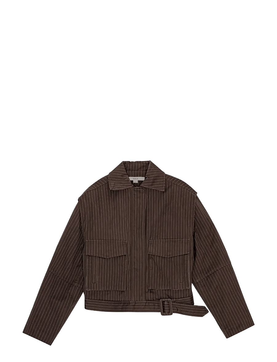 REMAIN Birger Christensen - STRIPED BOMBER JACKET - light jackets - java comb. - 1