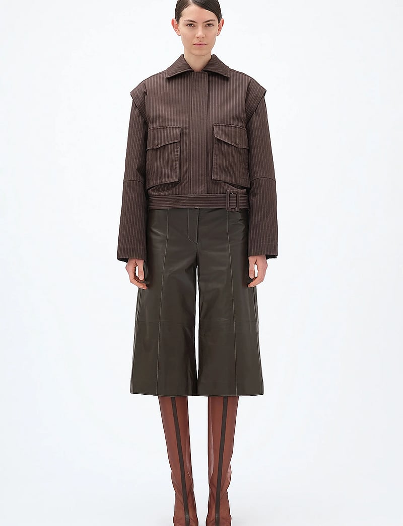 REMAIN Birger Christensen - STRIPED BOMBER JACKET - höstjackor - java comb. - 0