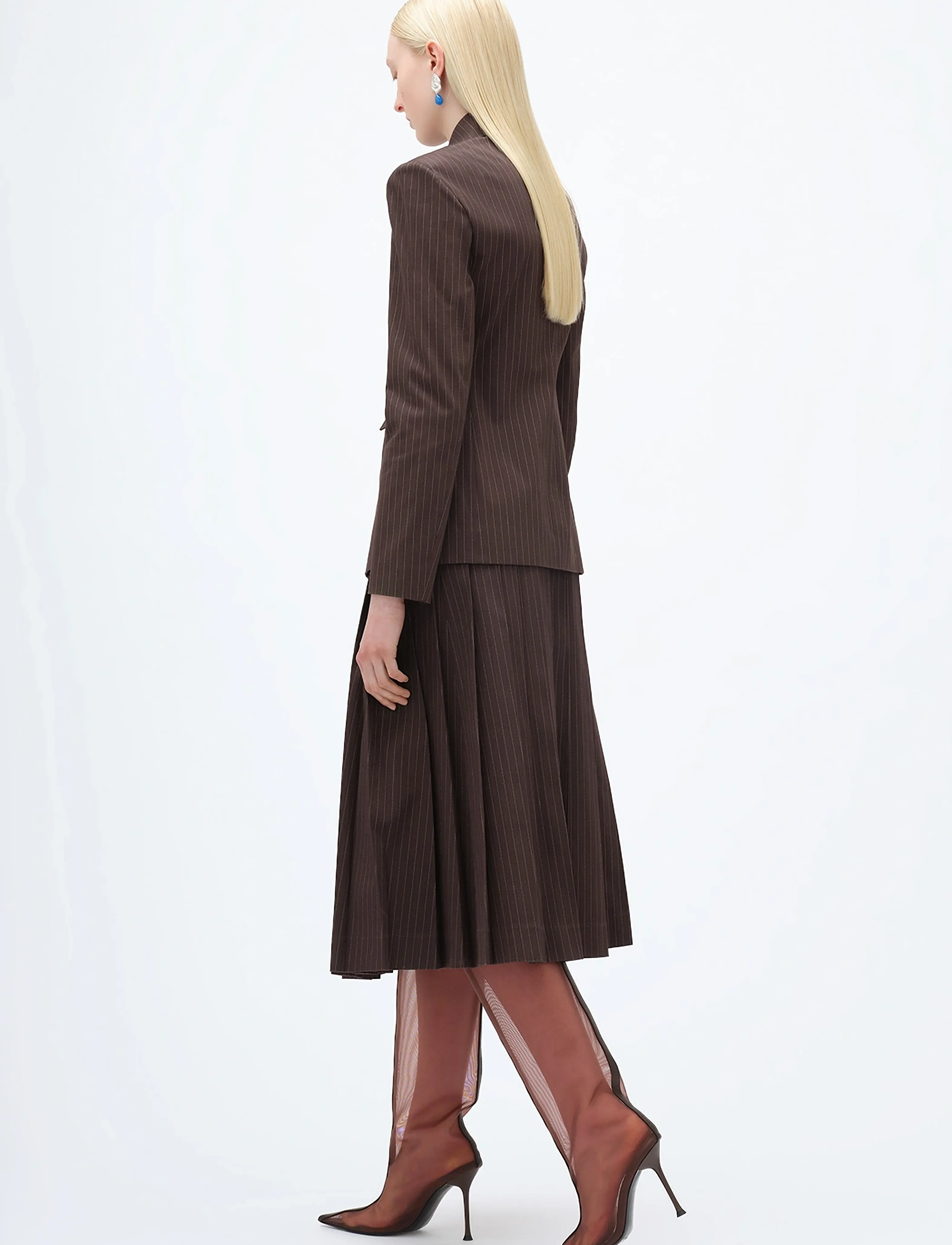 REMAIN Birger Christensen - SLIM STRIPED BLAZER - marynarki z pojedynczym zapięciem - java comb. - 3