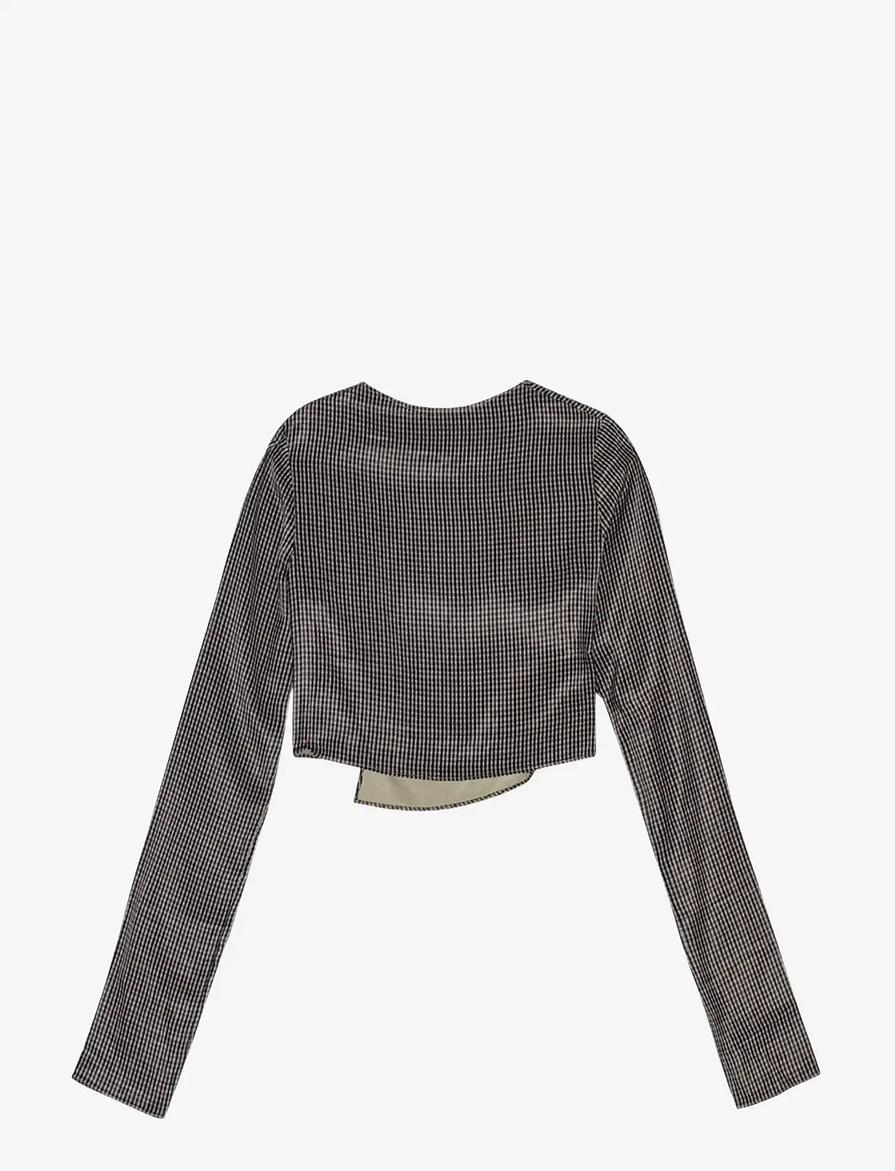 REMAIN Birger Christensen - DRAPY CHECK SHIRT - langærmede toppe - timber wolf comb, - 1