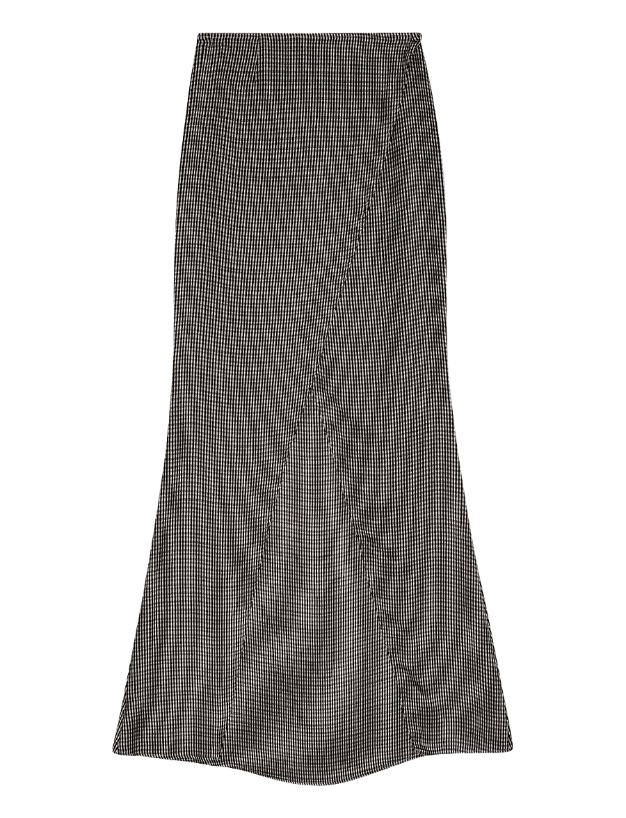 REMAIN Birger Christensen - MAXI CHECK SKIRT - maksiseelikud - timber wolf comb, - 1