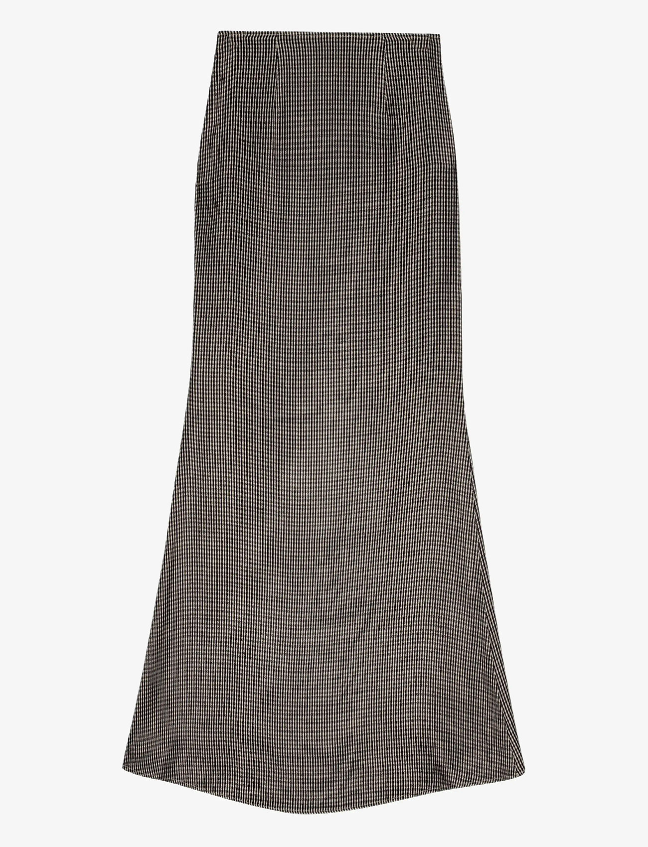REMAIN Birger Christensen - MAXI CHECK SKIRT - maxi skirts - timber wolf comb, - 2