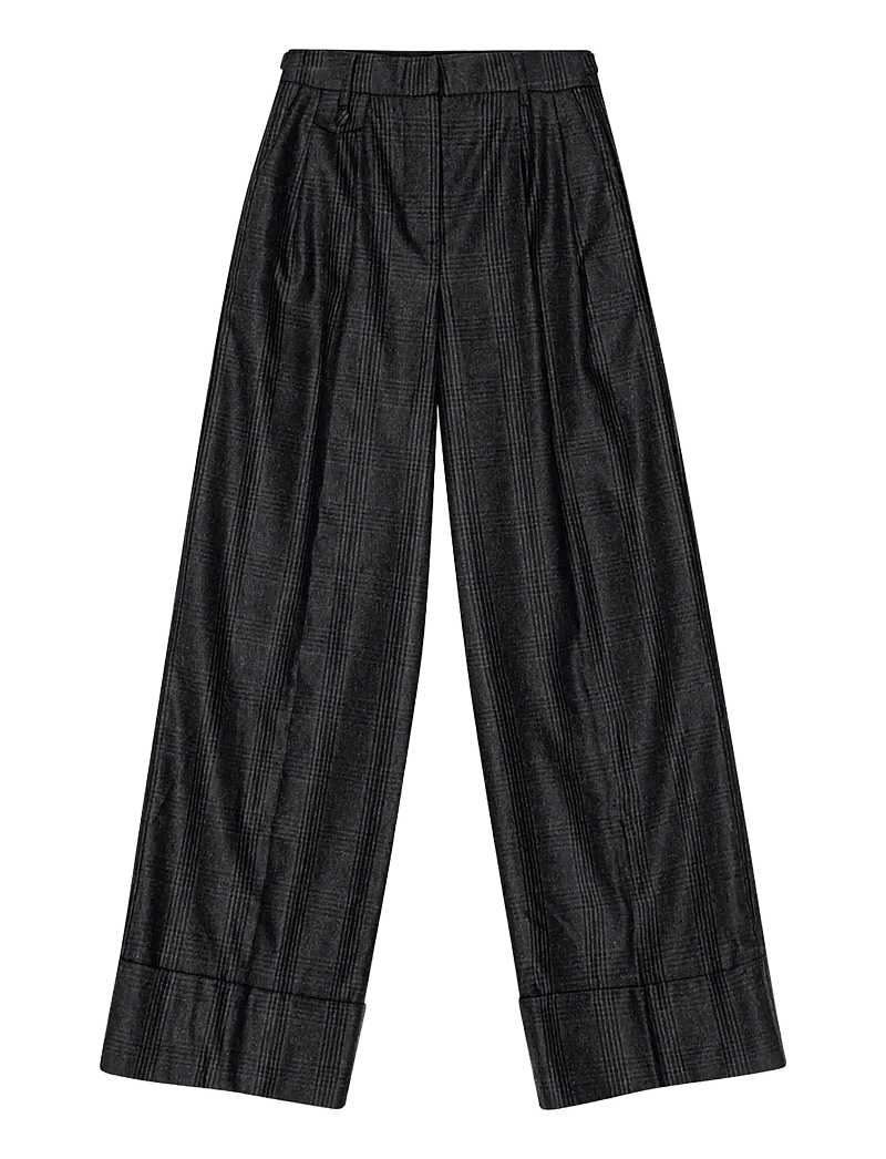 REMAIN Birger Christensen - WIDE LEG PANTS - hosen mit weitem bein - caviar comb. - 1