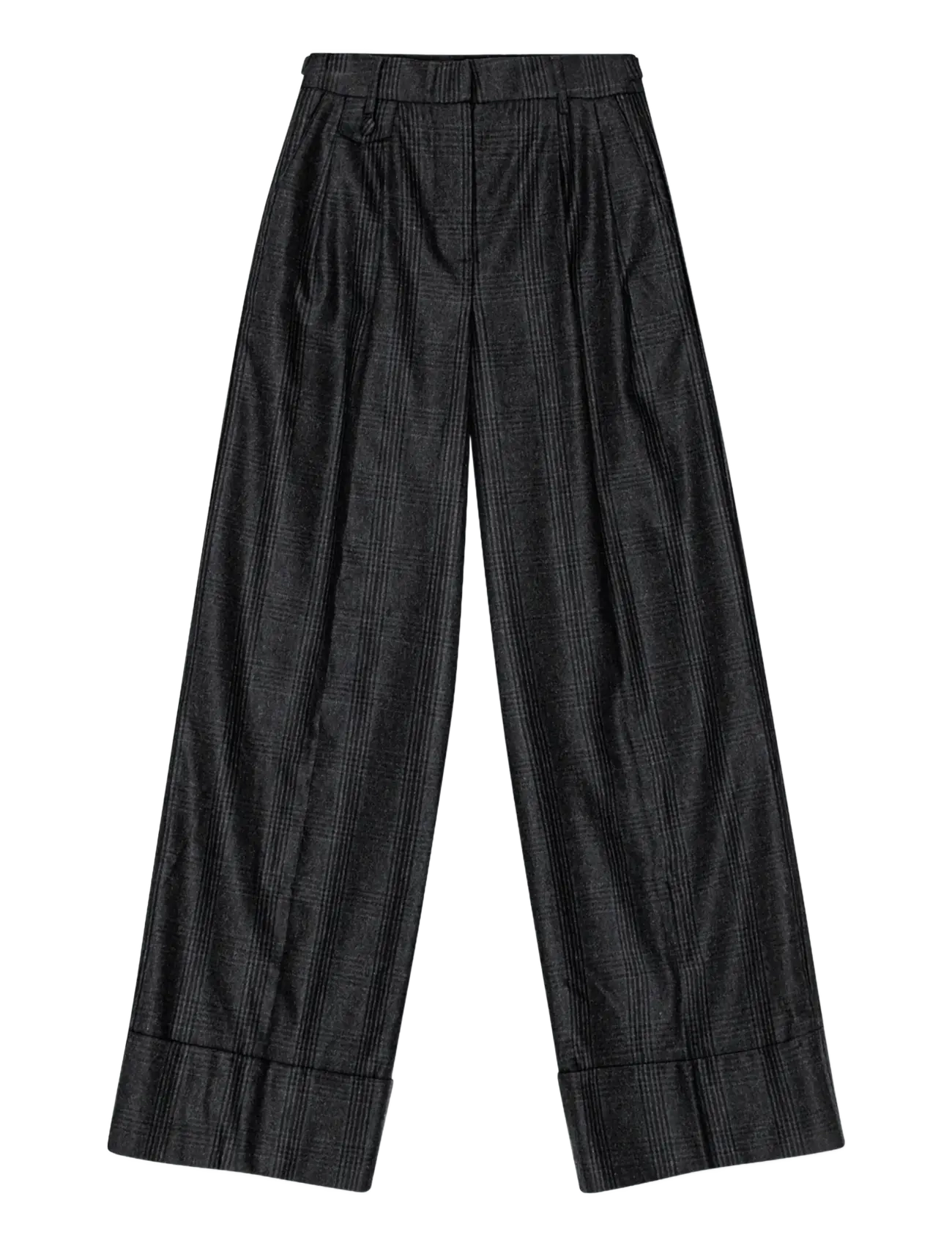 REMAIN Birger Christensen - WIDE LEG PANTS - caviar comb. - 1