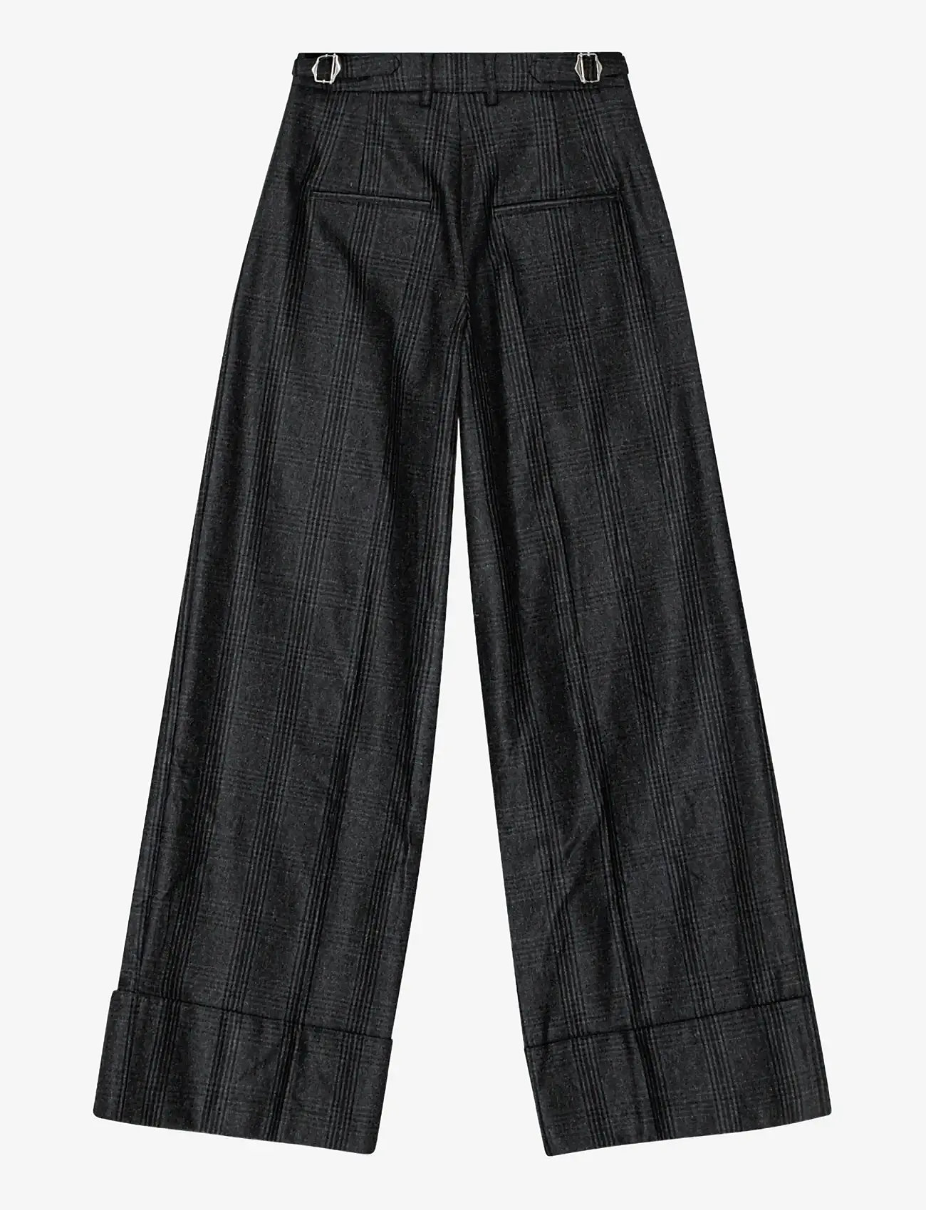 REMAIN Birger Christensen - WIDE LEG PANTS - hosen mit weitem bein - caviar comb. - 2