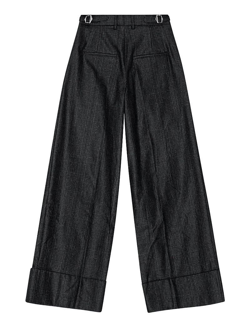 REMAIN Birger Christensen - WIDE LEG PANTS - hosen mit weitem bein - caviar comb. - 2
