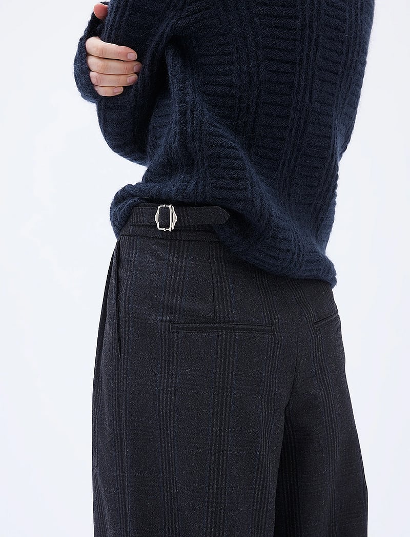 REMAIN Birger Christensen - WIDE LEG PANTS - hosen mit weitem bein - caviar comb. - 4