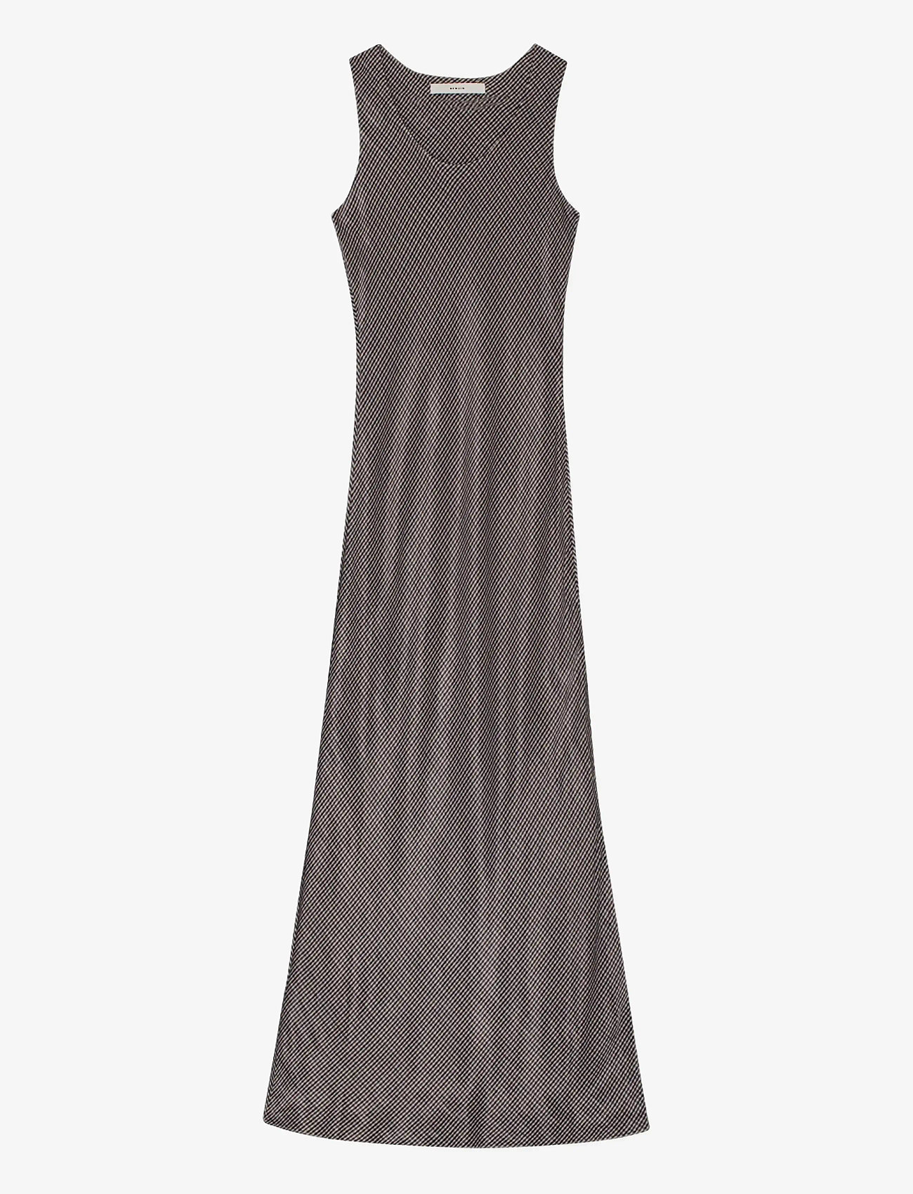 REMAIN Birger Christensen - MAXI CHECK DRESS - festkjoler - timber wolf comb, - 1