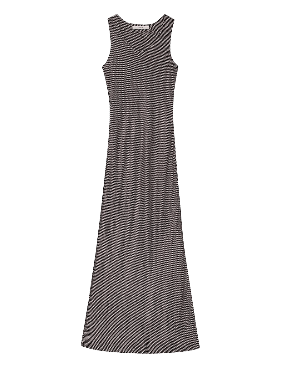 REMAIN Birger Christensen - MAXI CHECK DRESS - party dresses - timber wolf comb, - 1