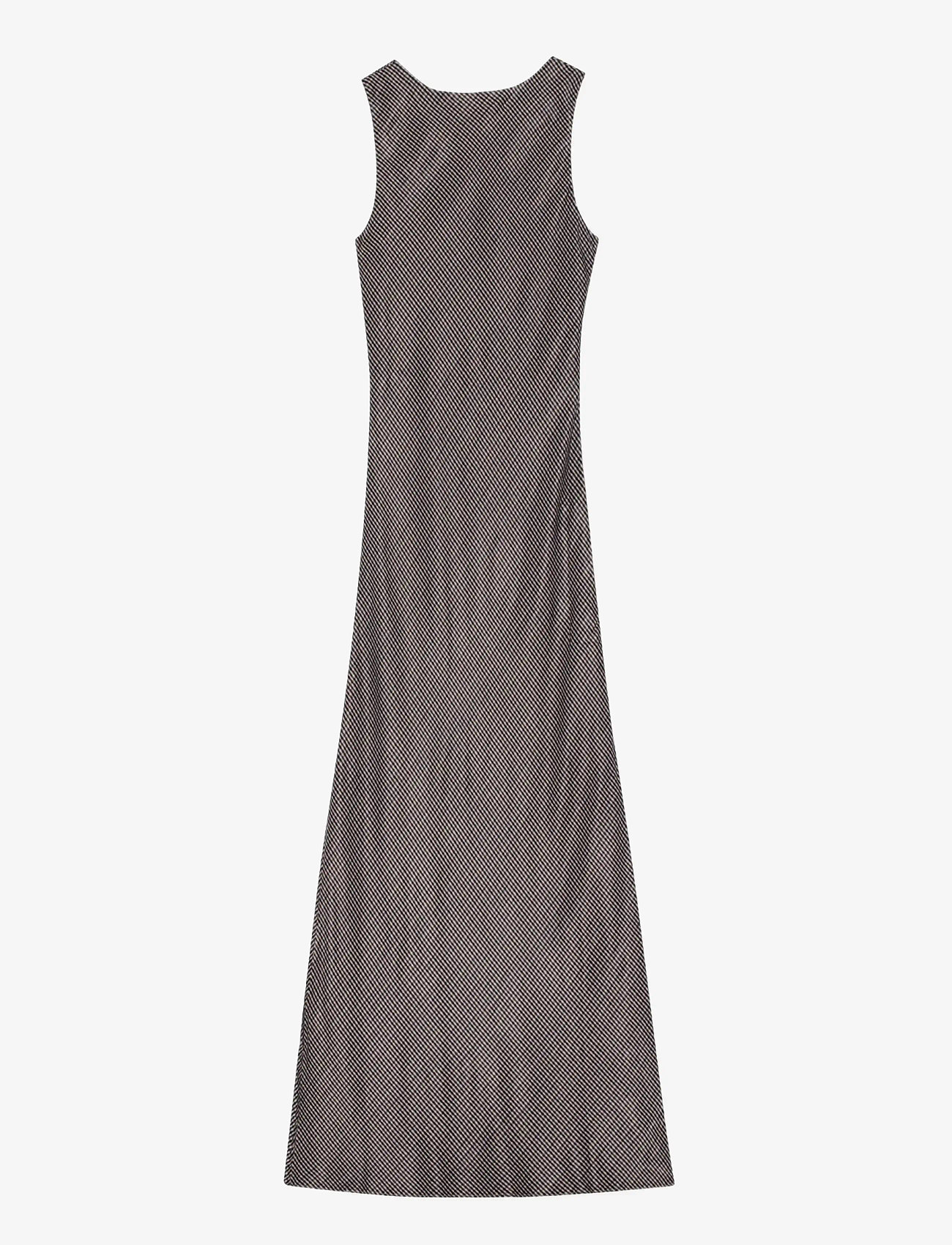 REMAIN Birger Christensen - MAXI CHECK DRESS - festkjoler - timber wolf comb, - 2