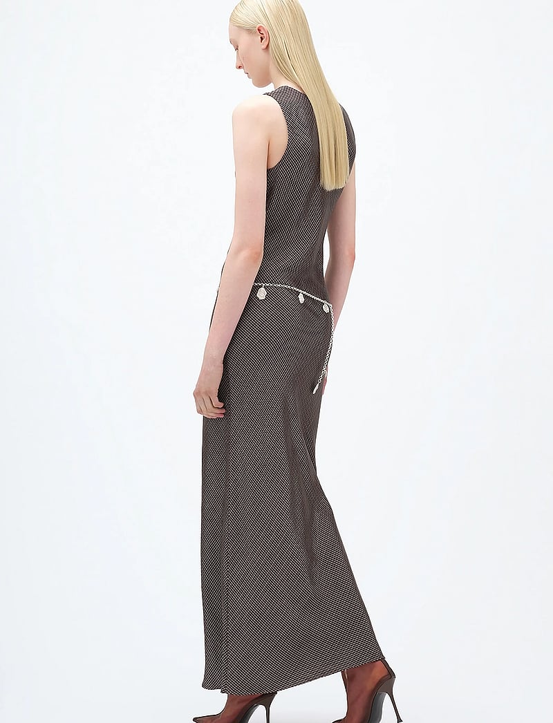 REMAIN Birger Christensen - MAXI CHECK DRESS - festkjoler - timber wolf comb, - 3