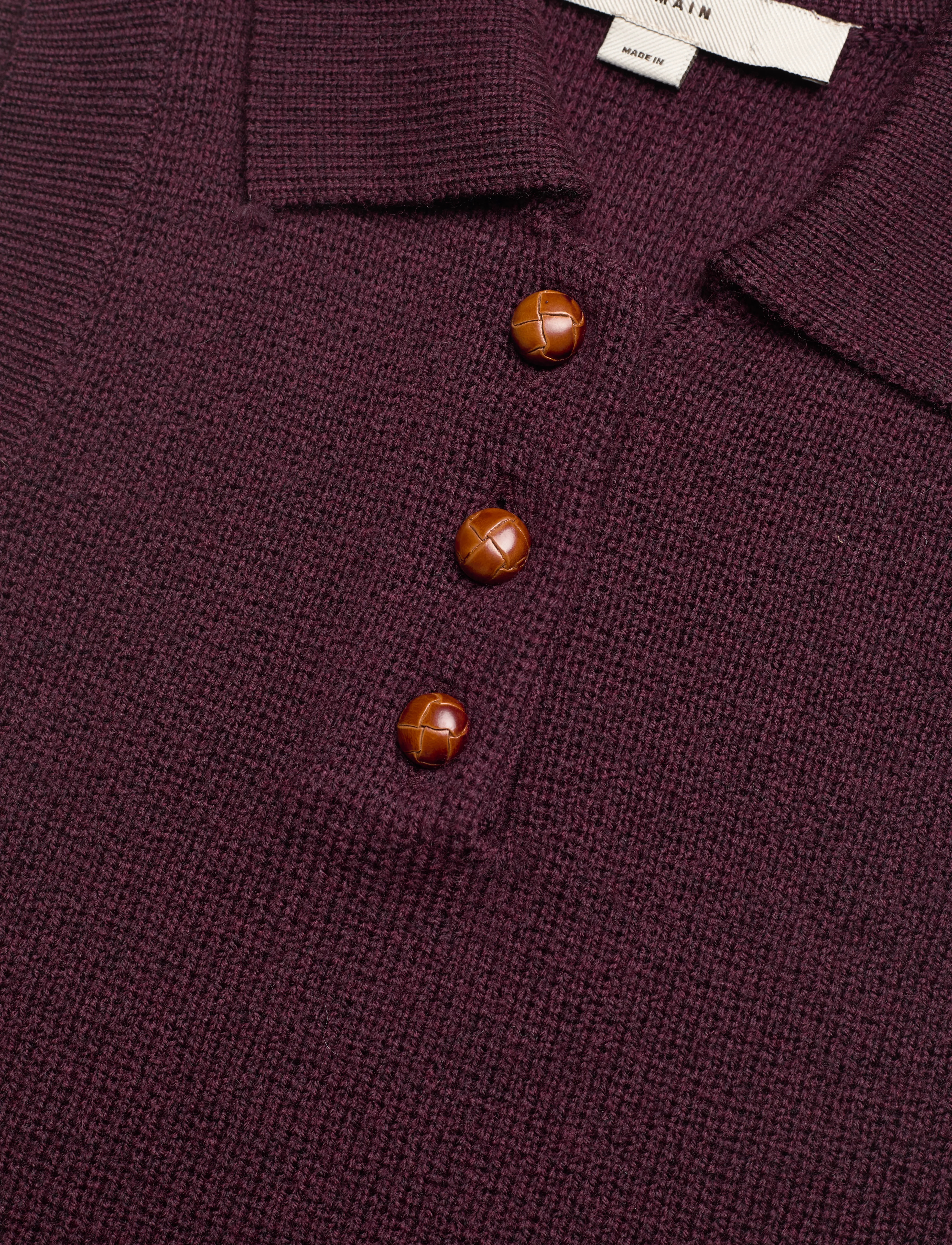 REMAIN Birger Christensen - Knitted Polo Top - port royale - 2