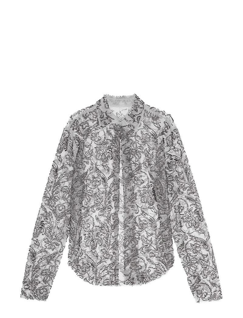 REMAIN Birger Christensen - OPEN FRONT SHIRT - long-sleeved shirts - charcoal gray - 1