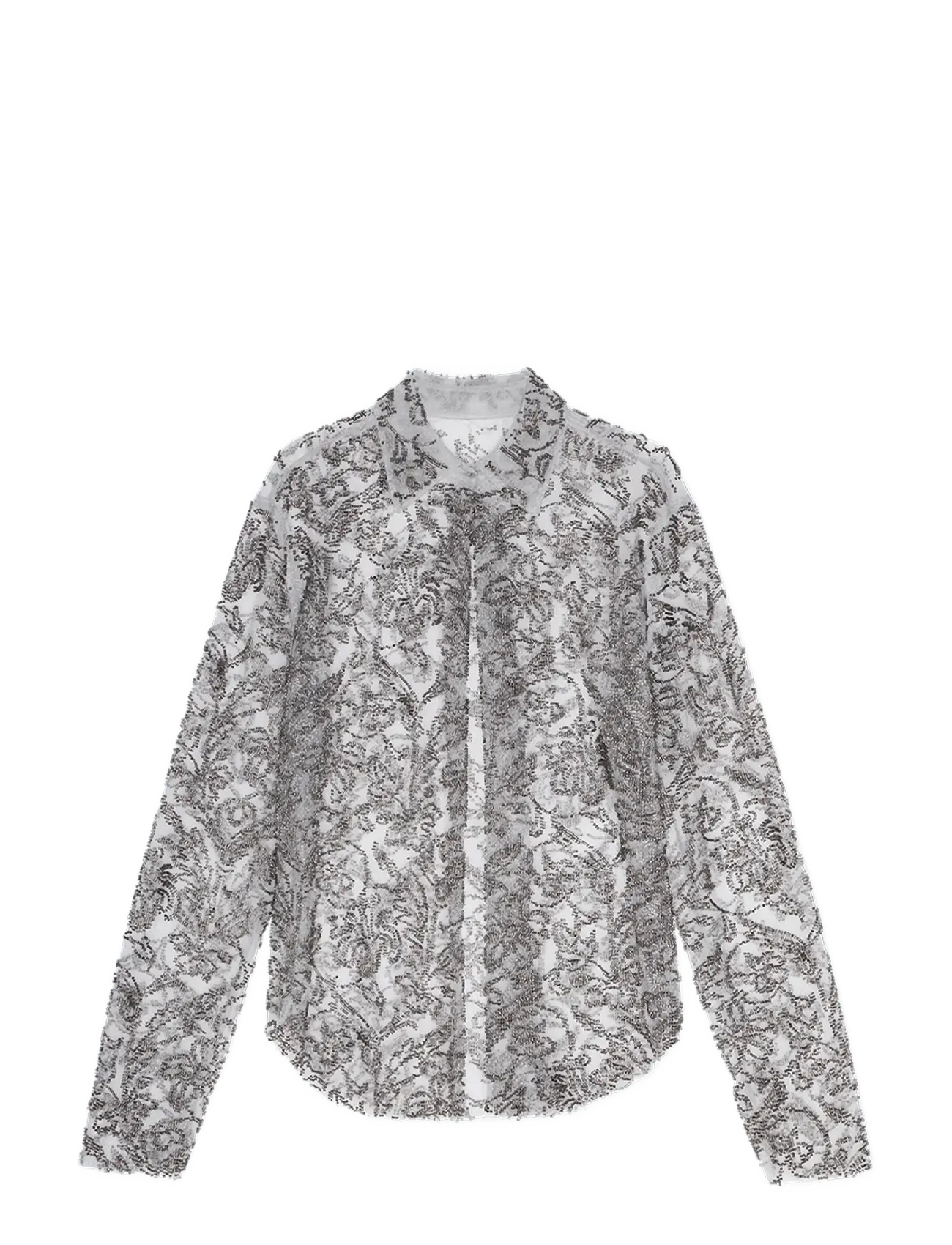 REMAIN Birger Christensen - OPEN FRONT SHIRT - charcoal gray - 1