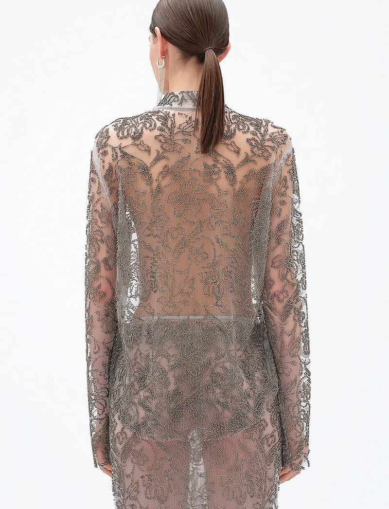 REMAIN Birger Christensen - OPEN FRONT SHIRT - long-sleeved shirts - charcoal gray - 3