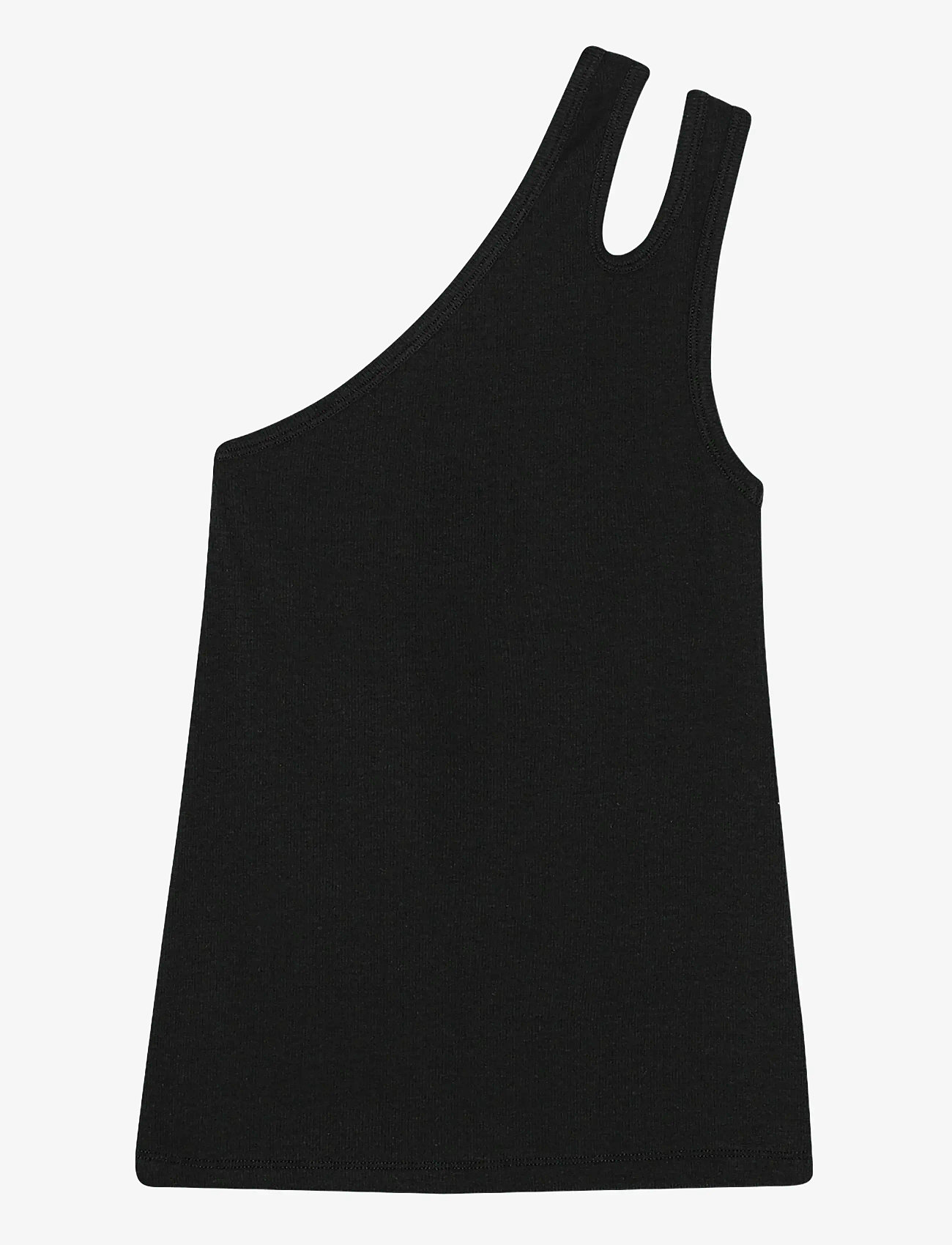 REMAIN Birger Christensen - JERSEY ONE-SHOULDER TOP - black - 1