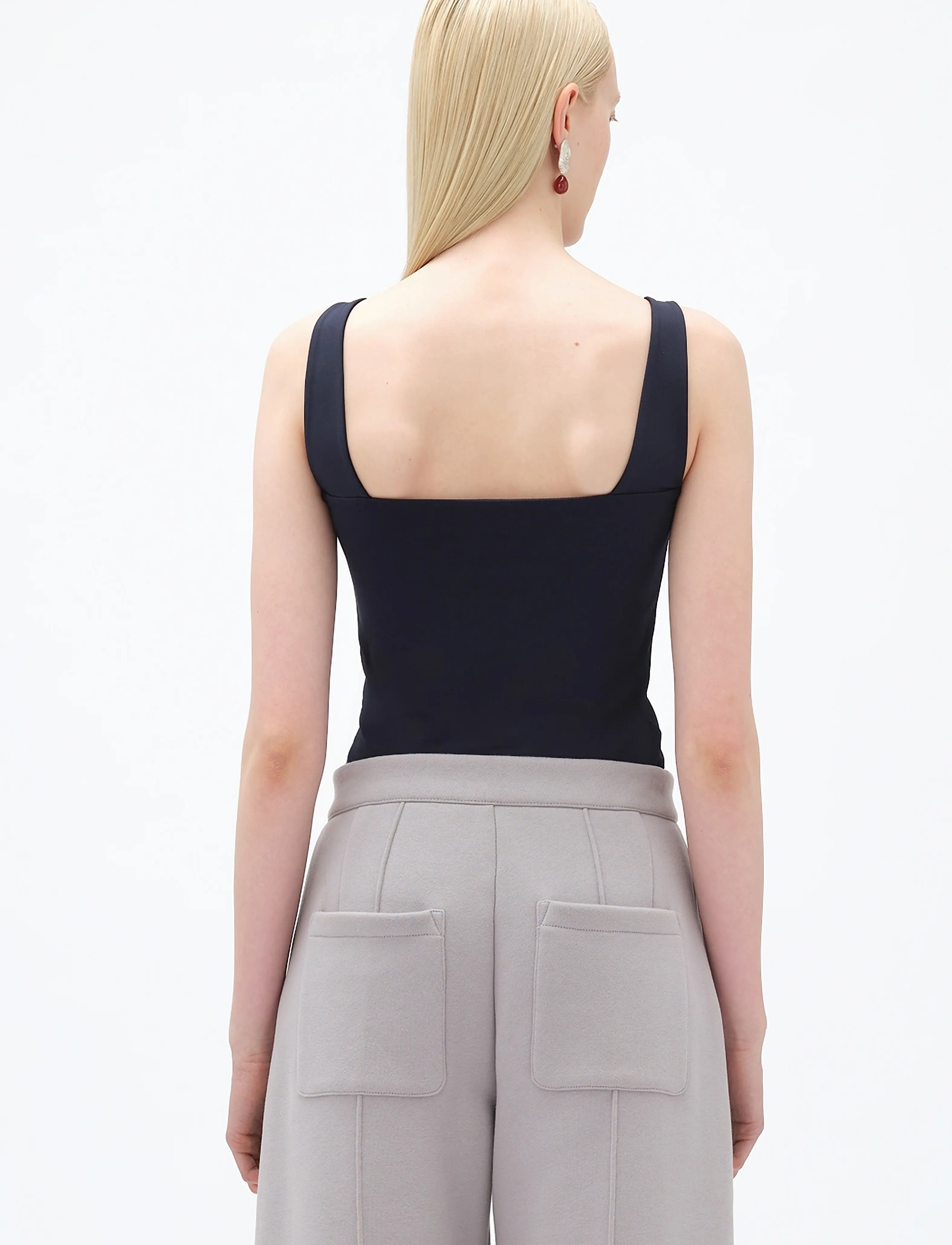 REMAIN Birger Christensen - FITTED JERSEY TOP - vulcan - 3