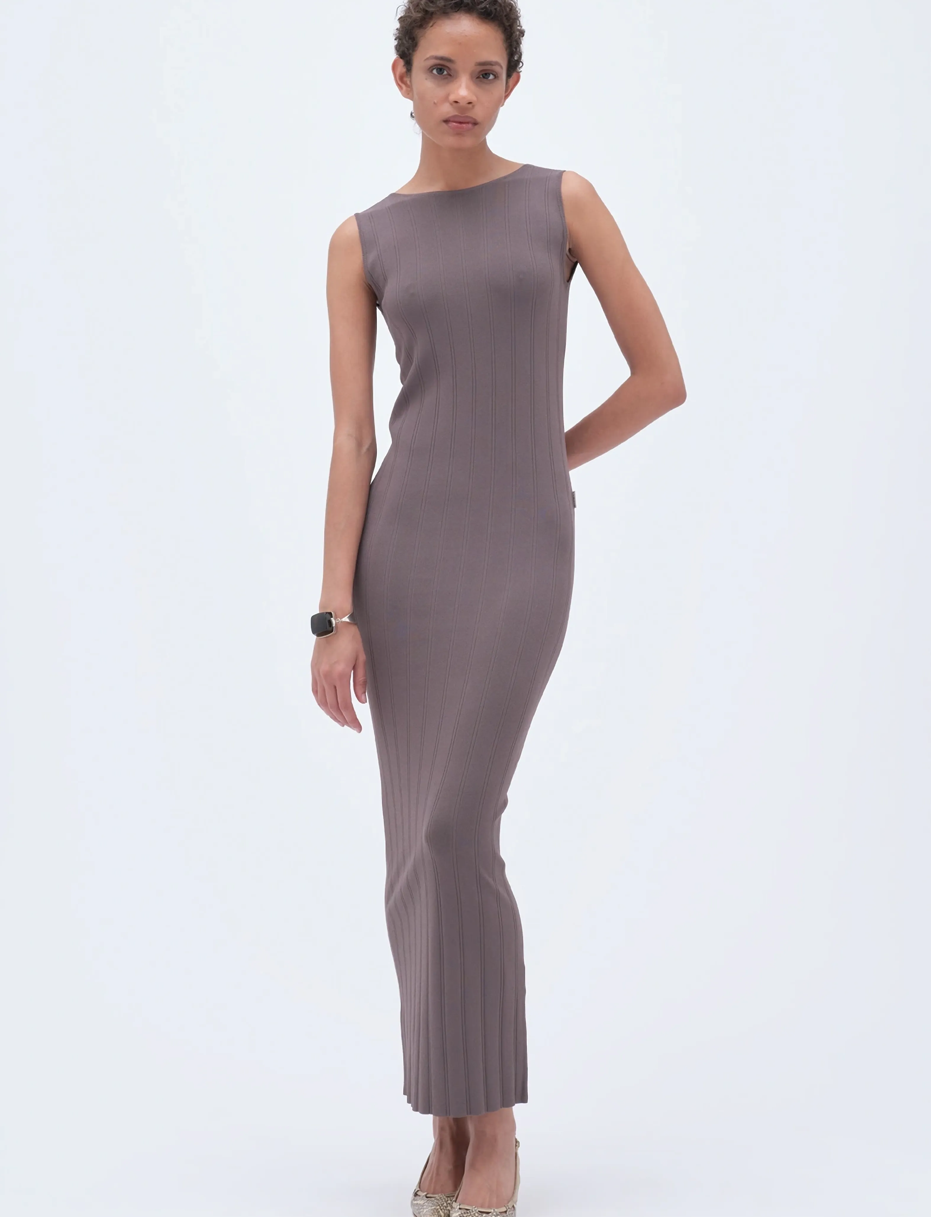 REMAIN Birger Christensen SLEEVELESS MAXI DRESS - Kleider - PLUM KITTEN / grey