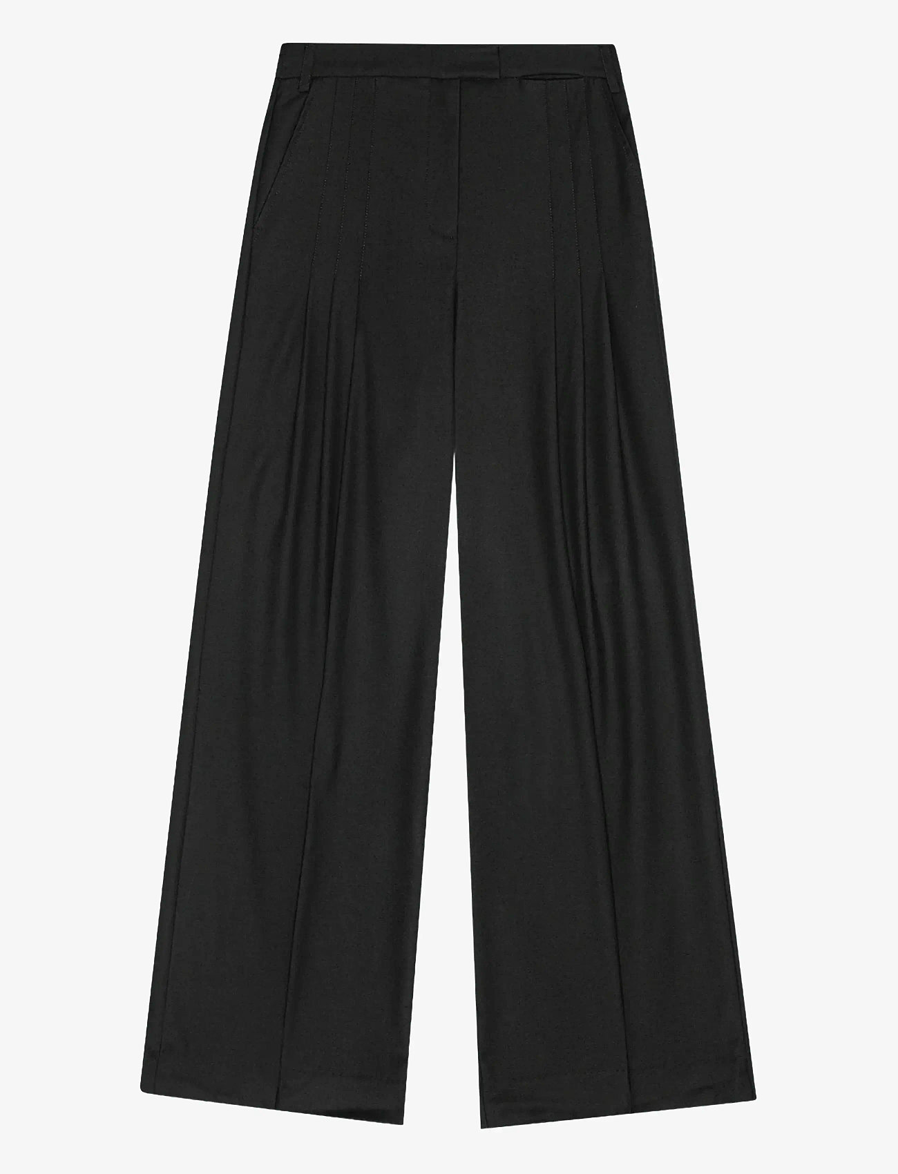 REMAIN Birger Christensen - WIDE SUITING PANTS - pidulikud püksid - black - 1