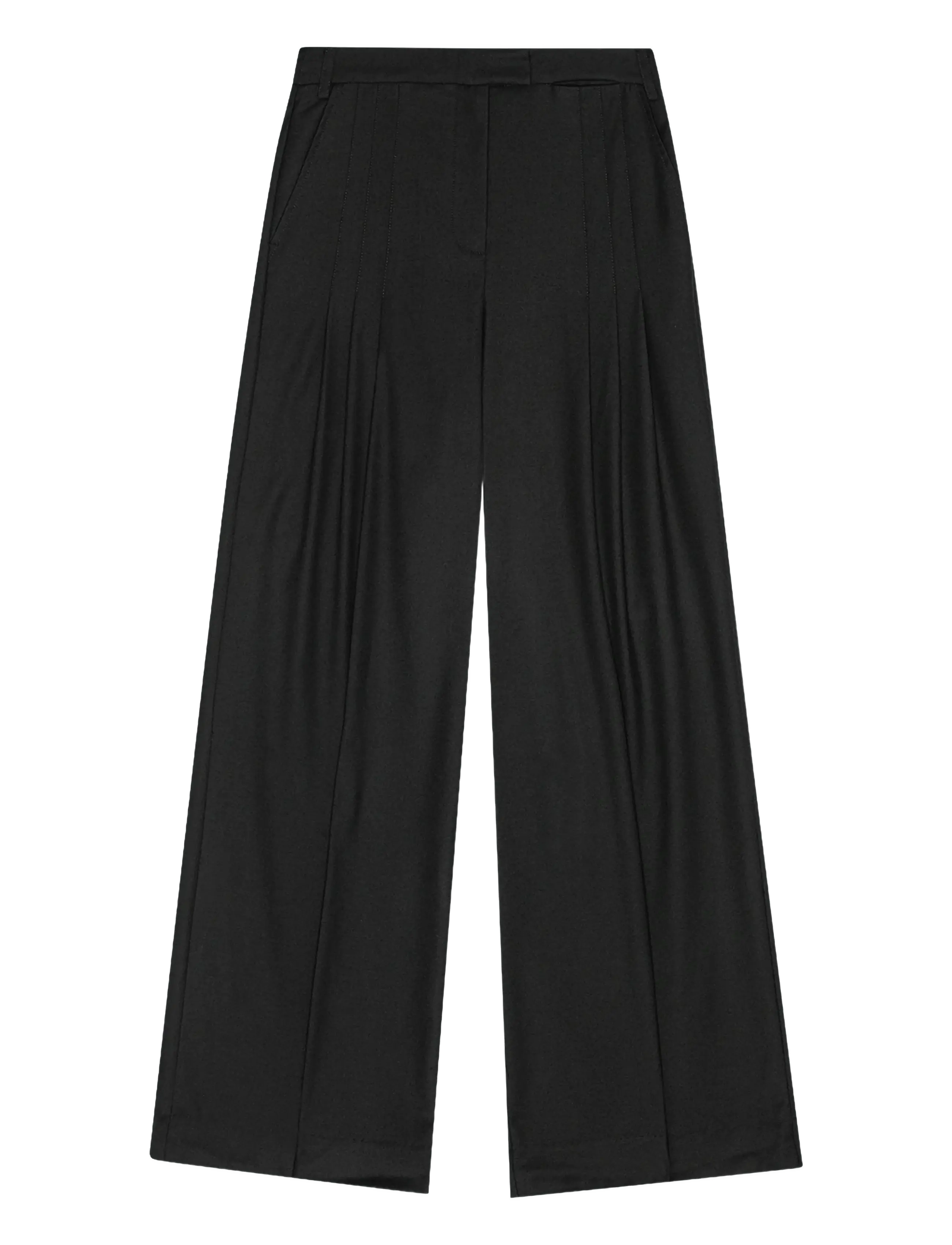 REMAIN Birger Christensen WIDE SUITING PANTS - REMAIN Birger Christensen - BLACK / black
