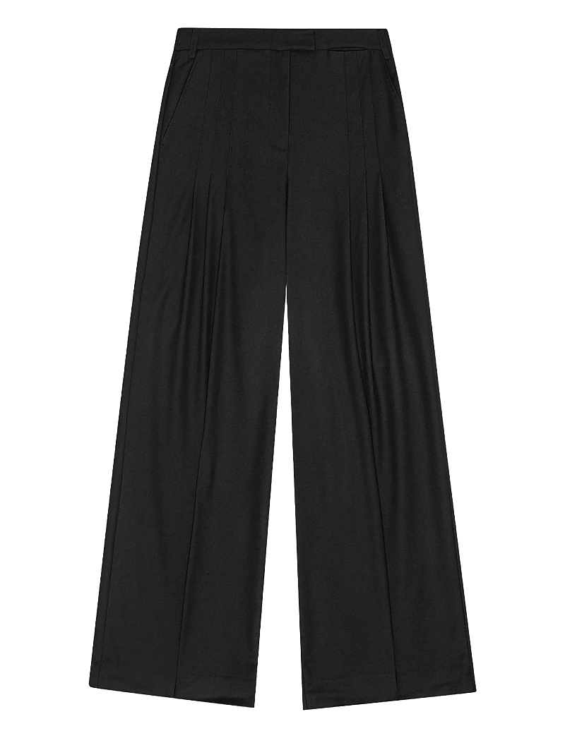 REMAIN Birger Christensen - WIDE SUITING PANTS - pidulikud püksid - black - 1