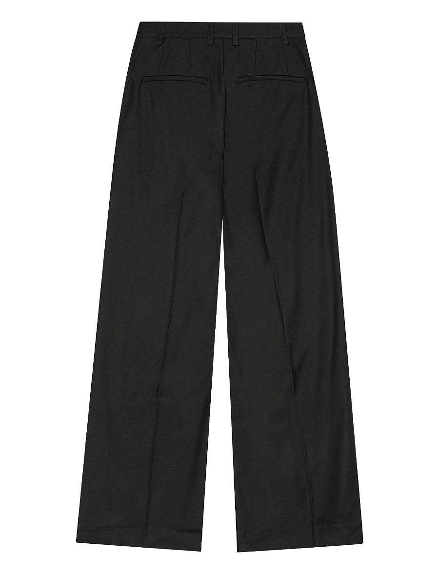 REMAIN Birger Christensen - WIDE SUITING PANTS - anzugshosen - black - 2