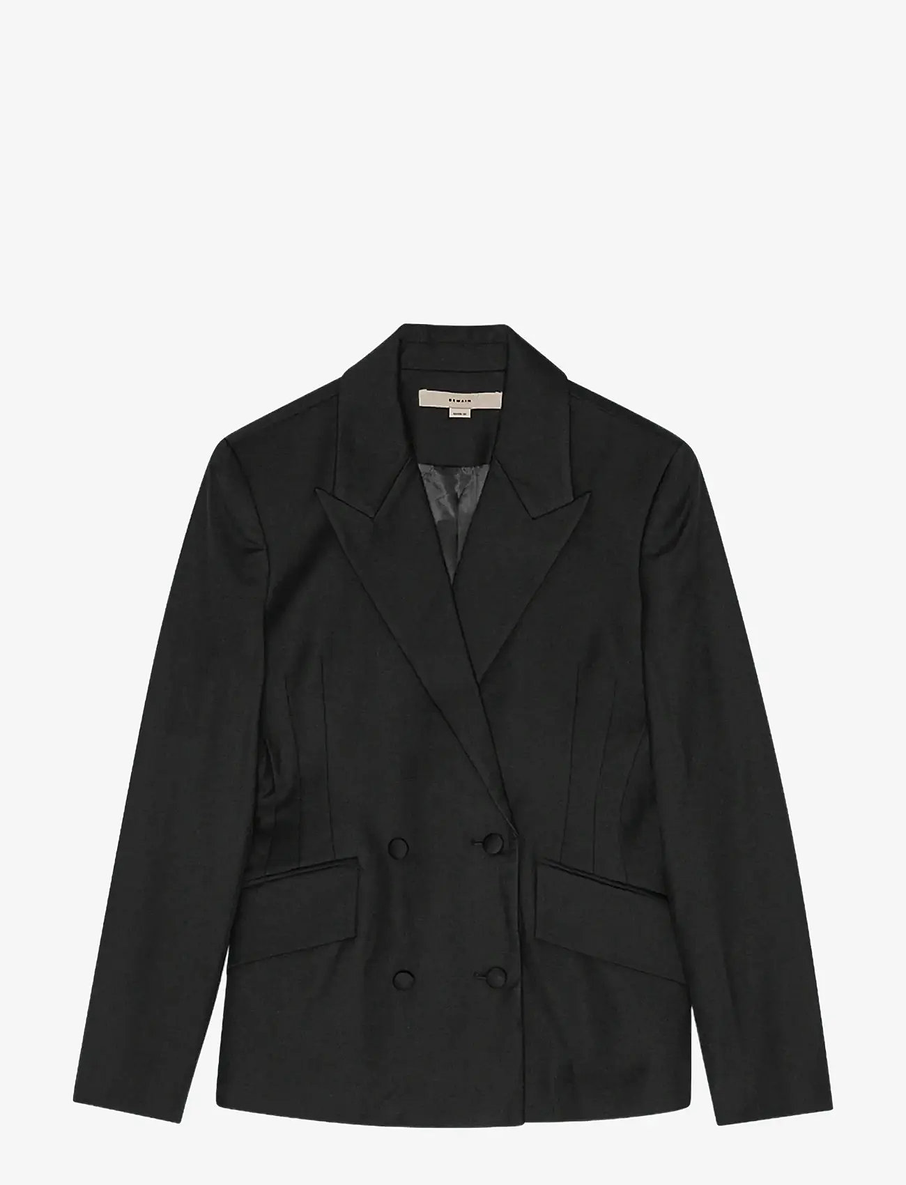 REMAIN Birger Christensen - Fitted Blazer - dobbeltradede blazere - black - 1