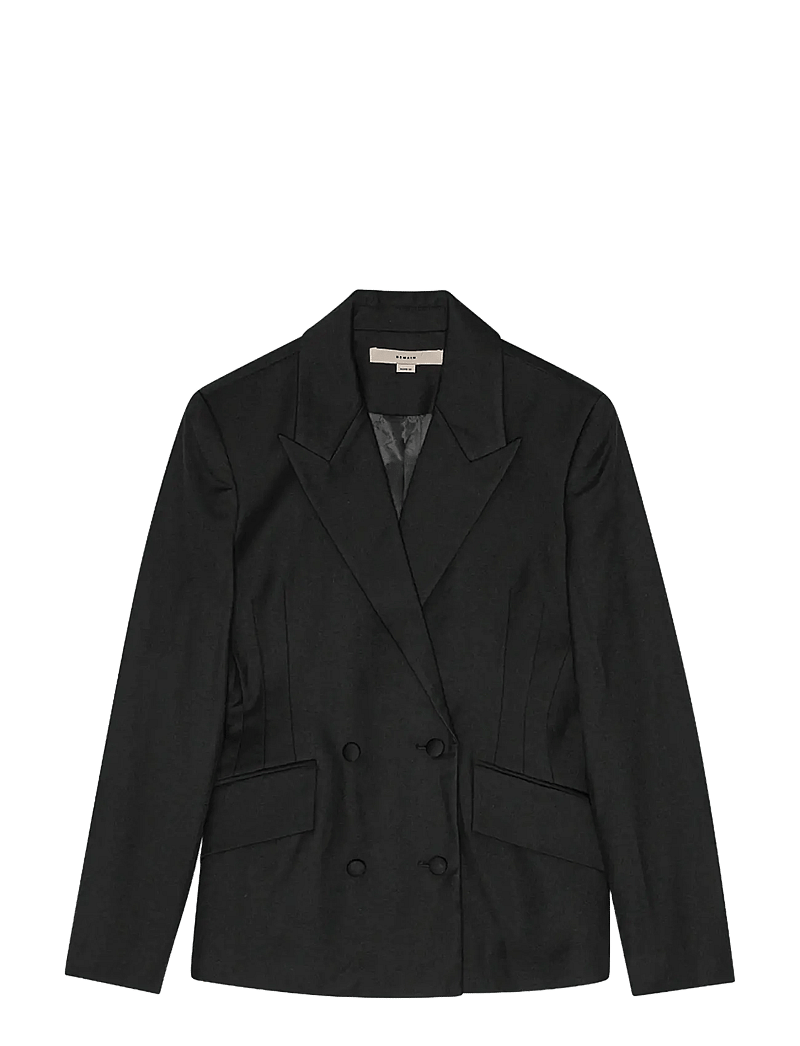 REMAIN Birger Christensen - Fitted Blazer - dobbeltradede blazere - black - 1