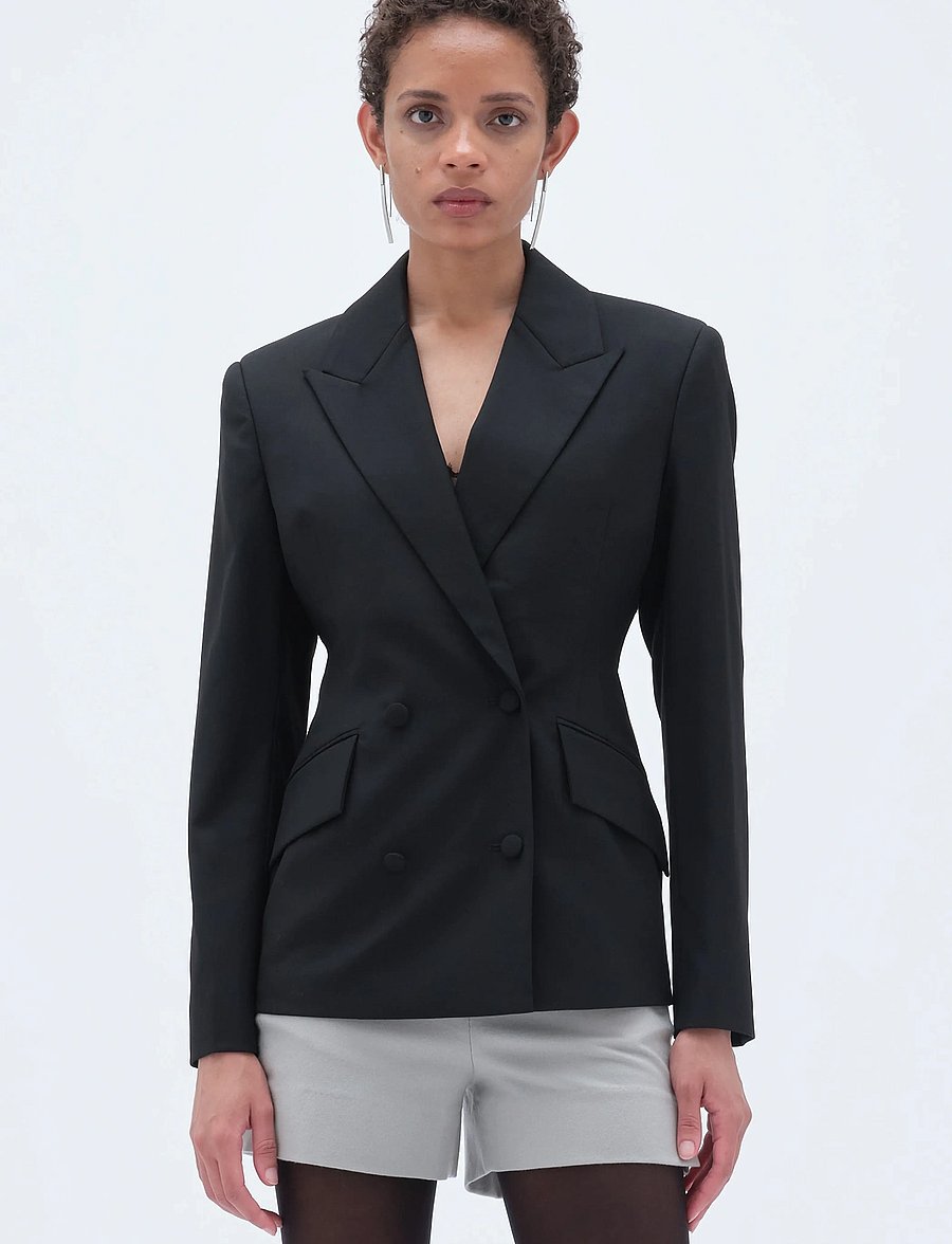 REMAIN Birger Christensen - Fitted Blazer - double breasted blazers - black - 0