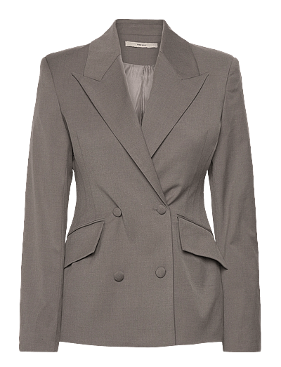 REMAIN Birger Christensen Fitted Blazer - REMAIN - FALCON / grey